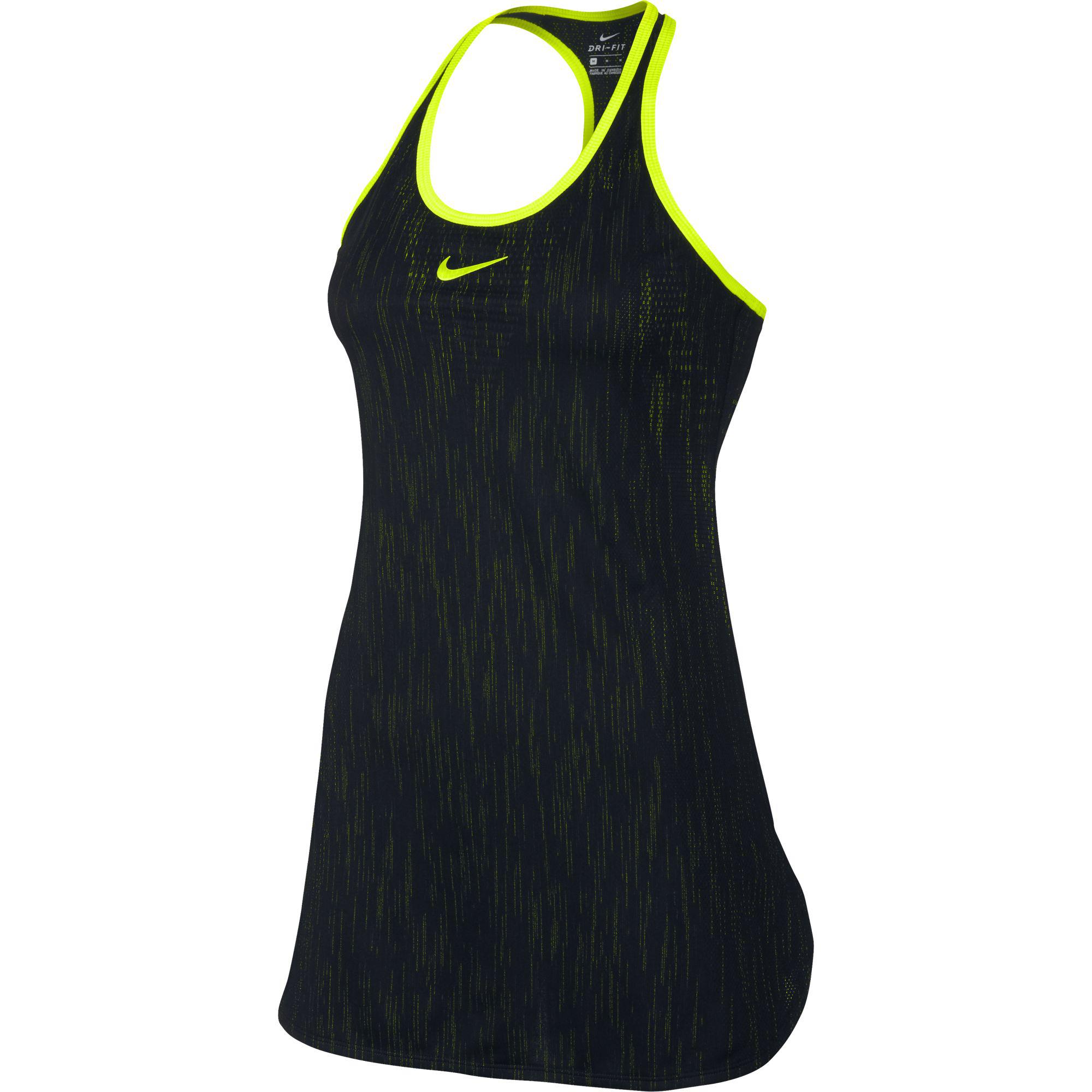 nike dress yellow and black