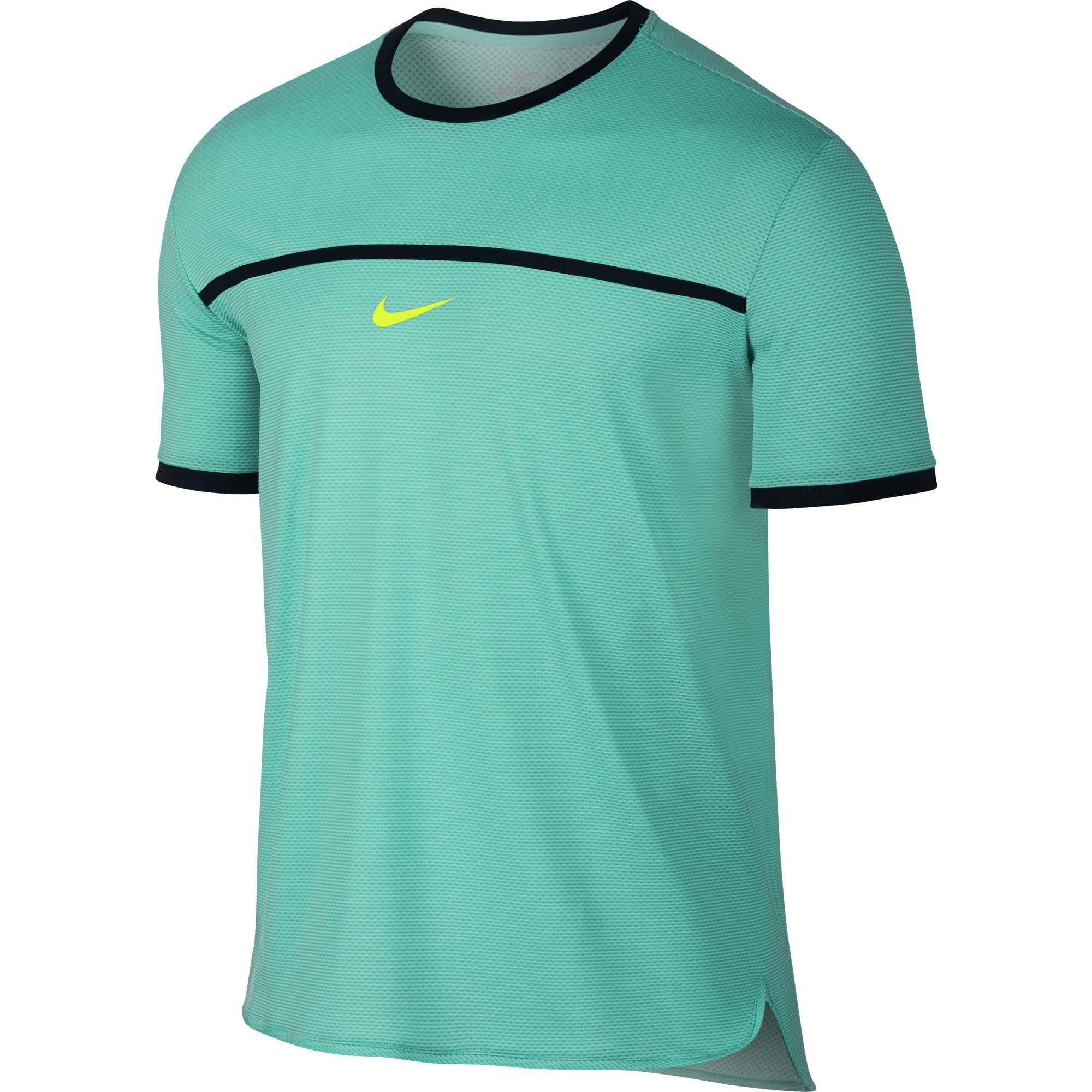 Nike Mens Challenger Premier Rafa Crew - Hyper Jade - Tennisnuts.com
