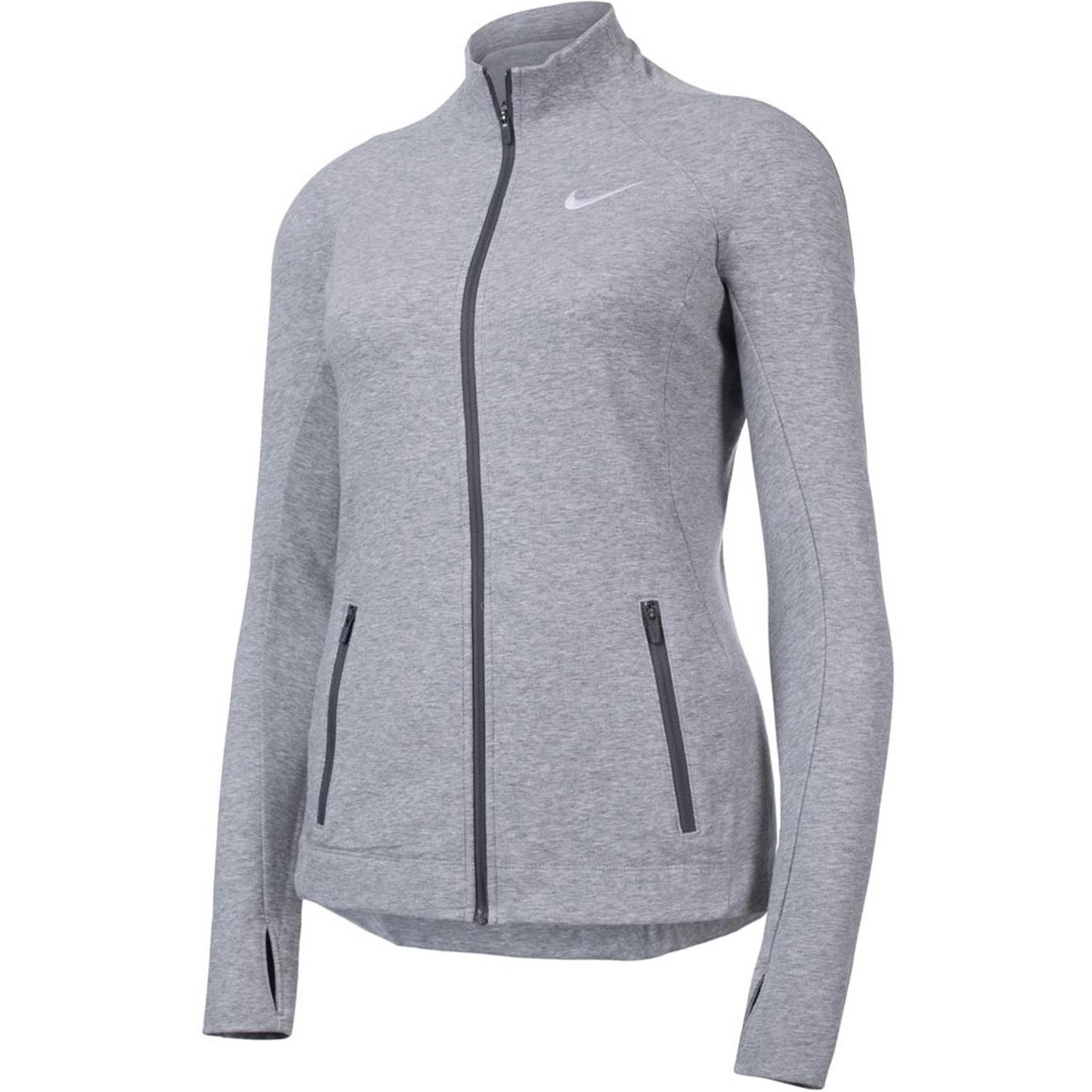 Nike Womens Full Zip Training Jacket - Grey - Tennisnuts.com