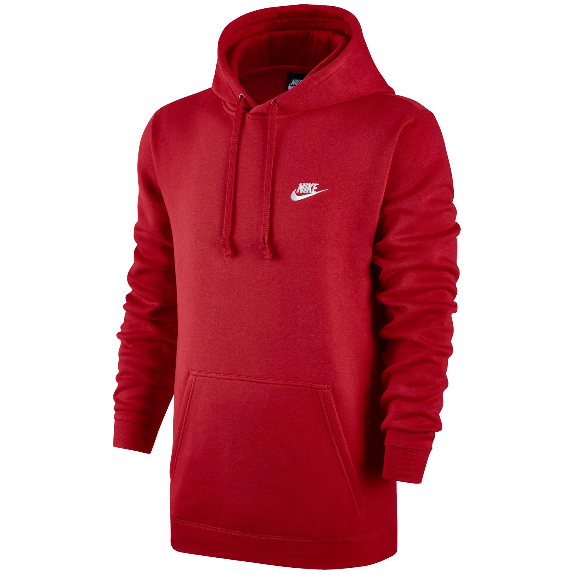 mens red hoodie nike