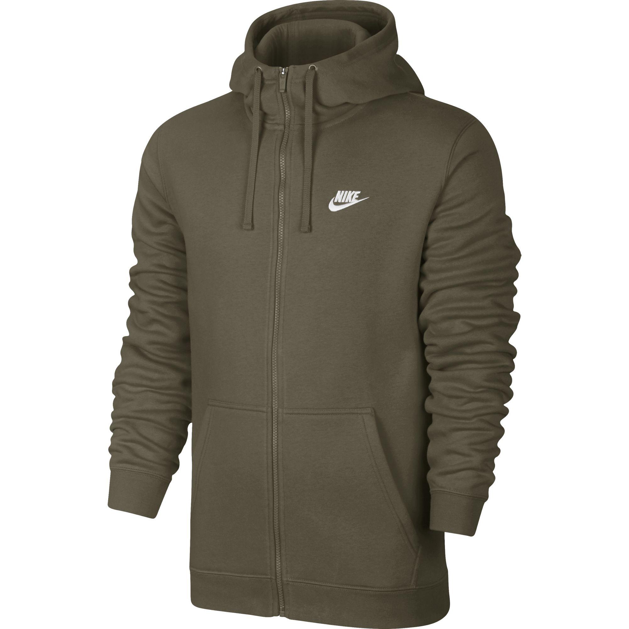 Nike Mens Sportswear Full-Zip Hoodie - Medium Olive - Tennisnuts.com