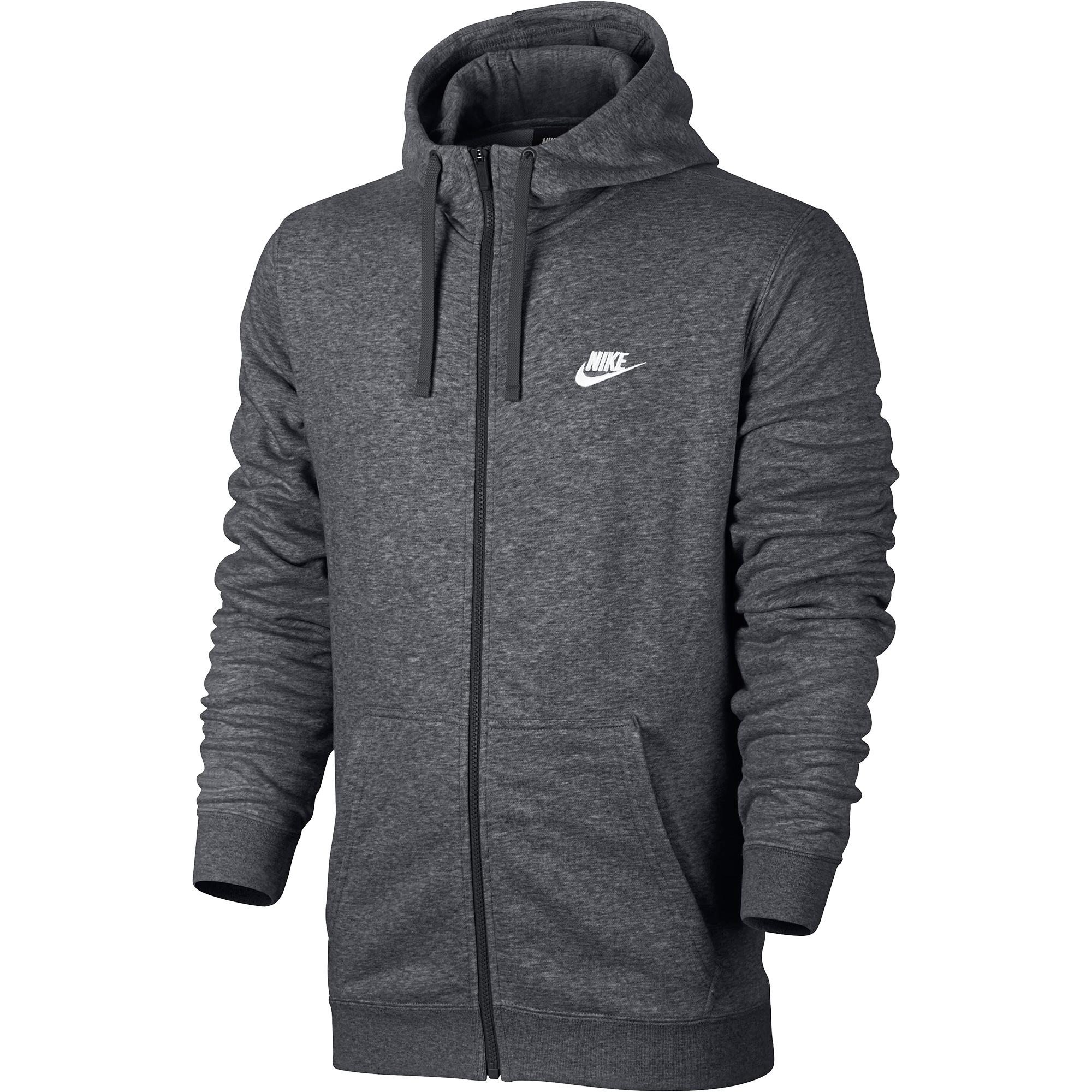 Nike Mens Sportswear Full-Zip Hoodie - Grey - Tennisnuts.com