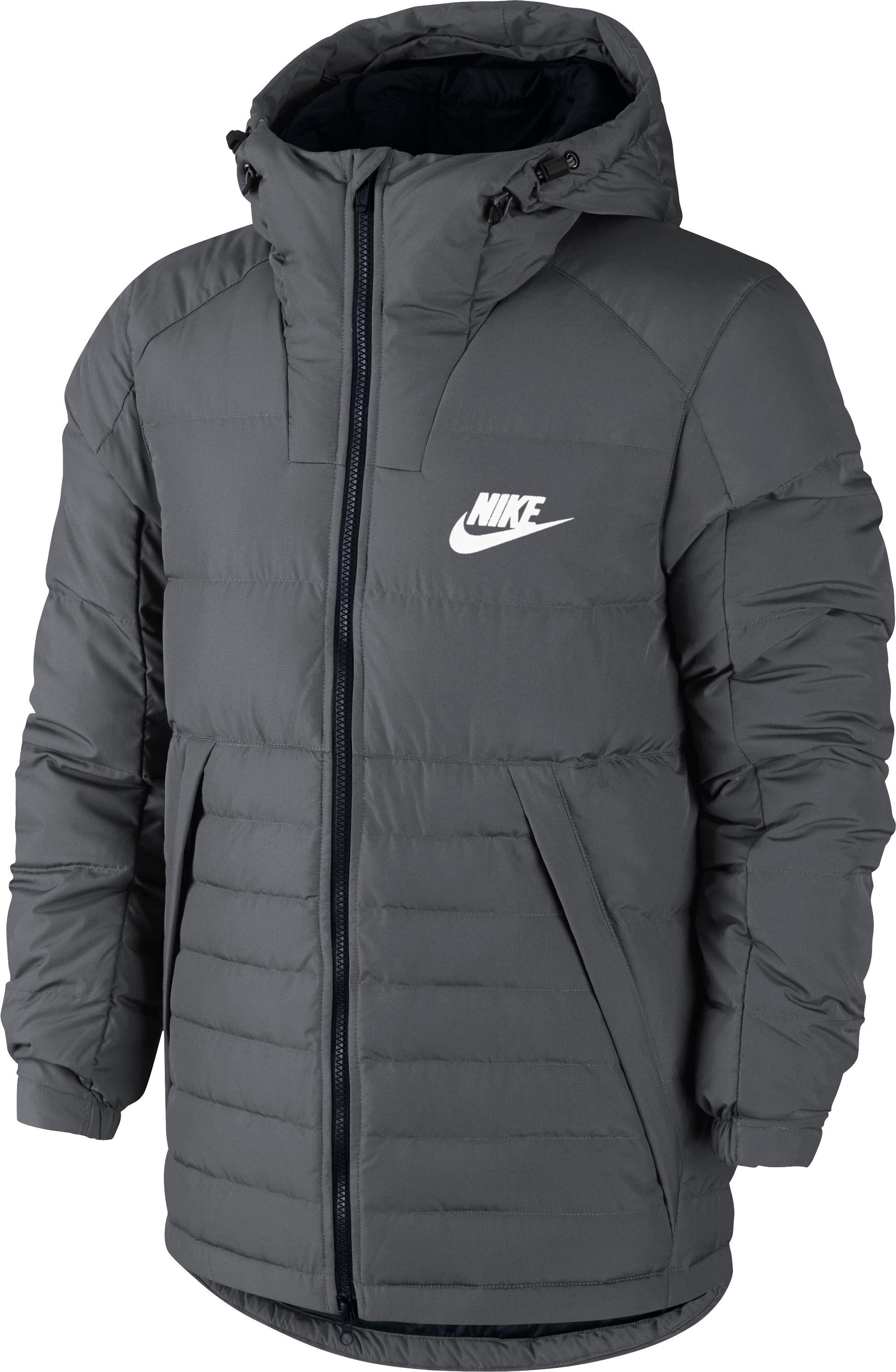 nike grey down jacket