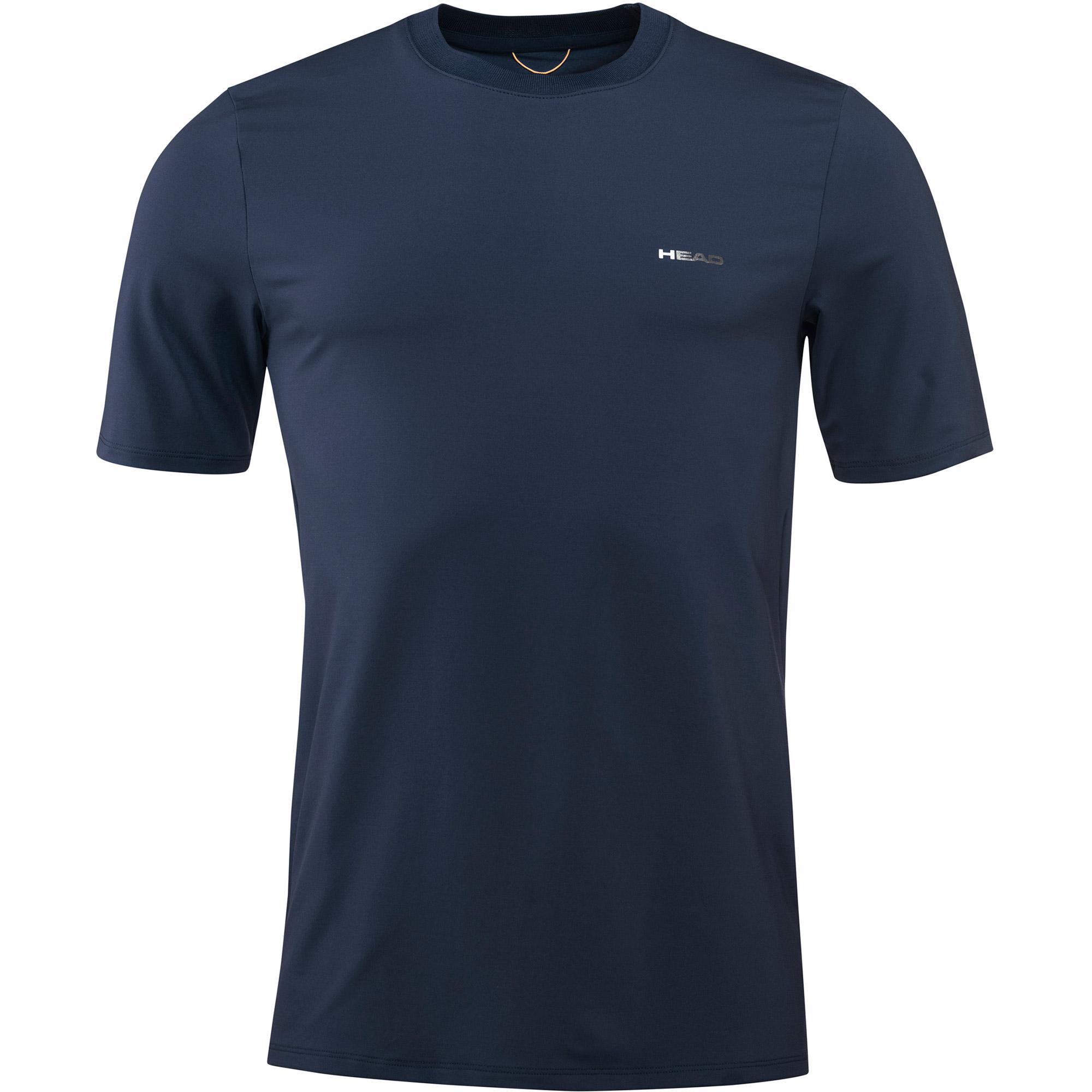 Head Mens Performance Plain T-Shirt - Navy - Tennisnuts.com