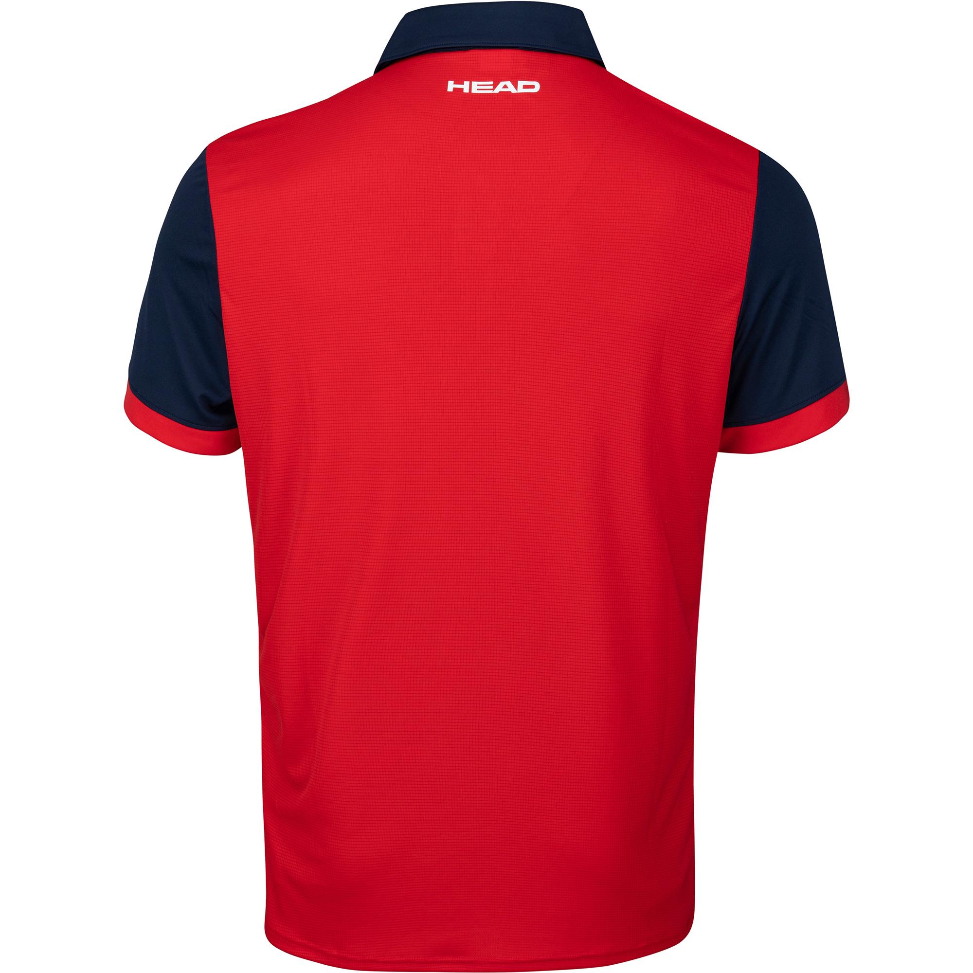 Head Mens Davies Polo Shirt Red/Dark Blue