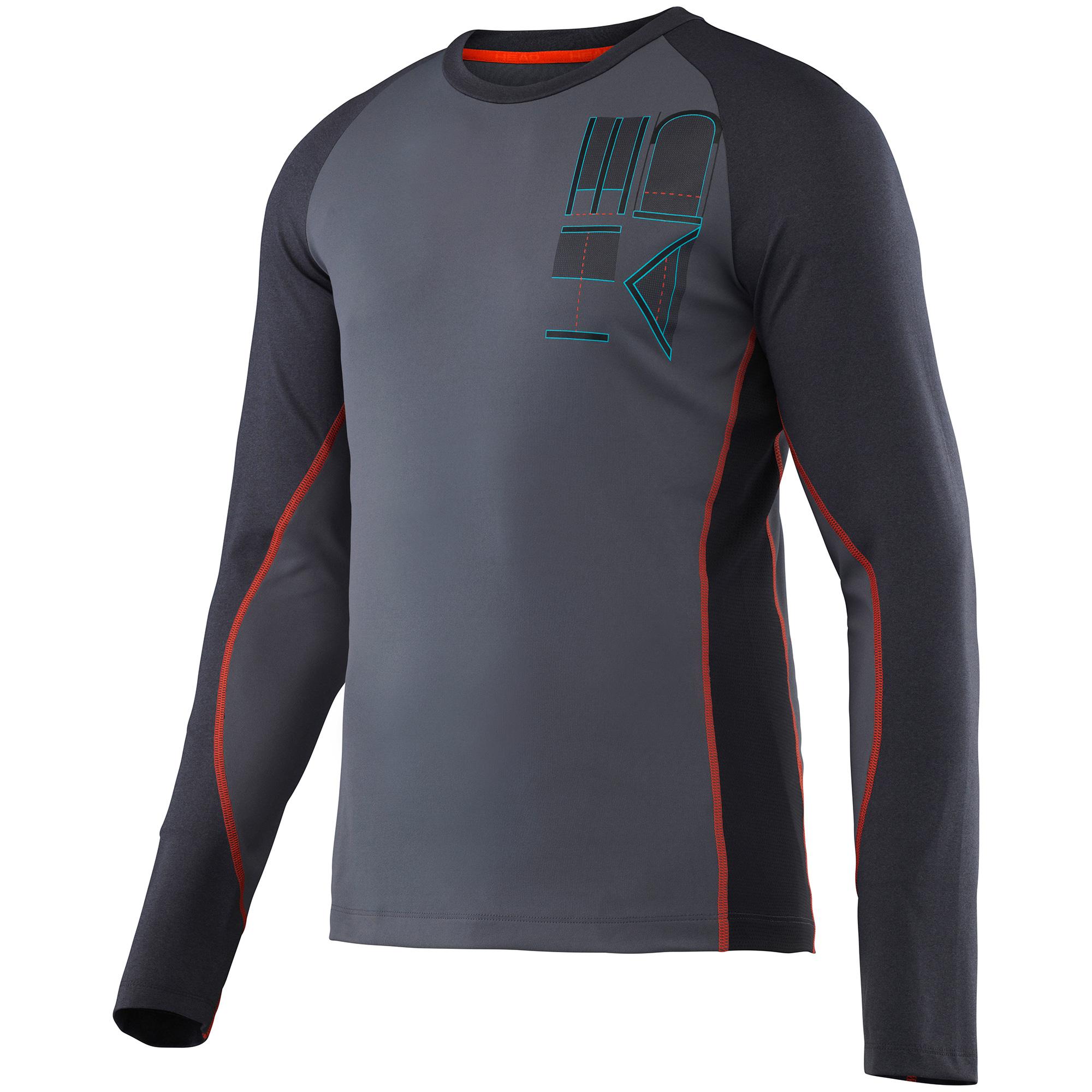 Download Head Mens Transition T4S Long Sleeve Top - Anthracite ...