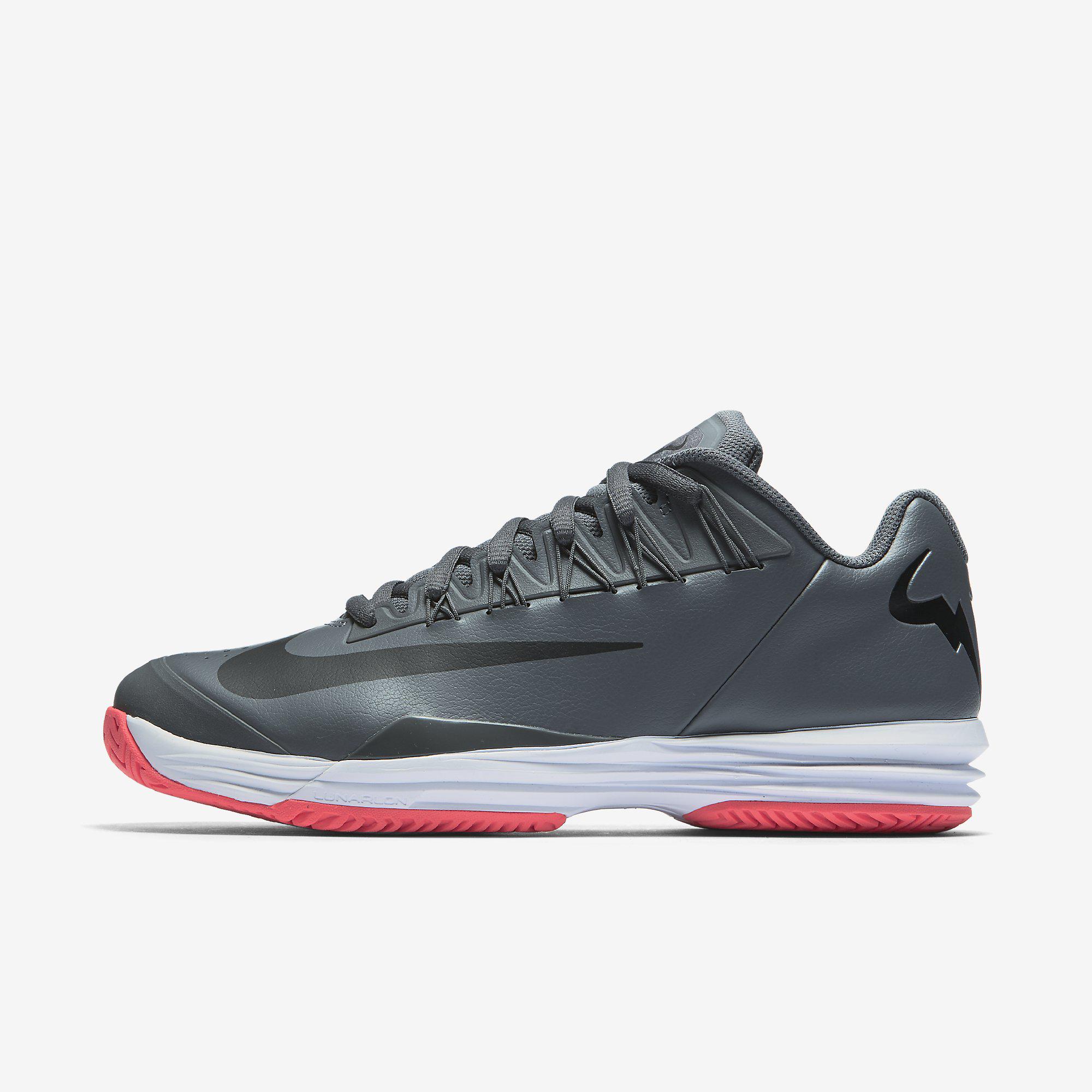 Nike Mens Lunar Ballistec 1.5 Legend Rafa Tennis Shoes Dark Grey 10 Grey