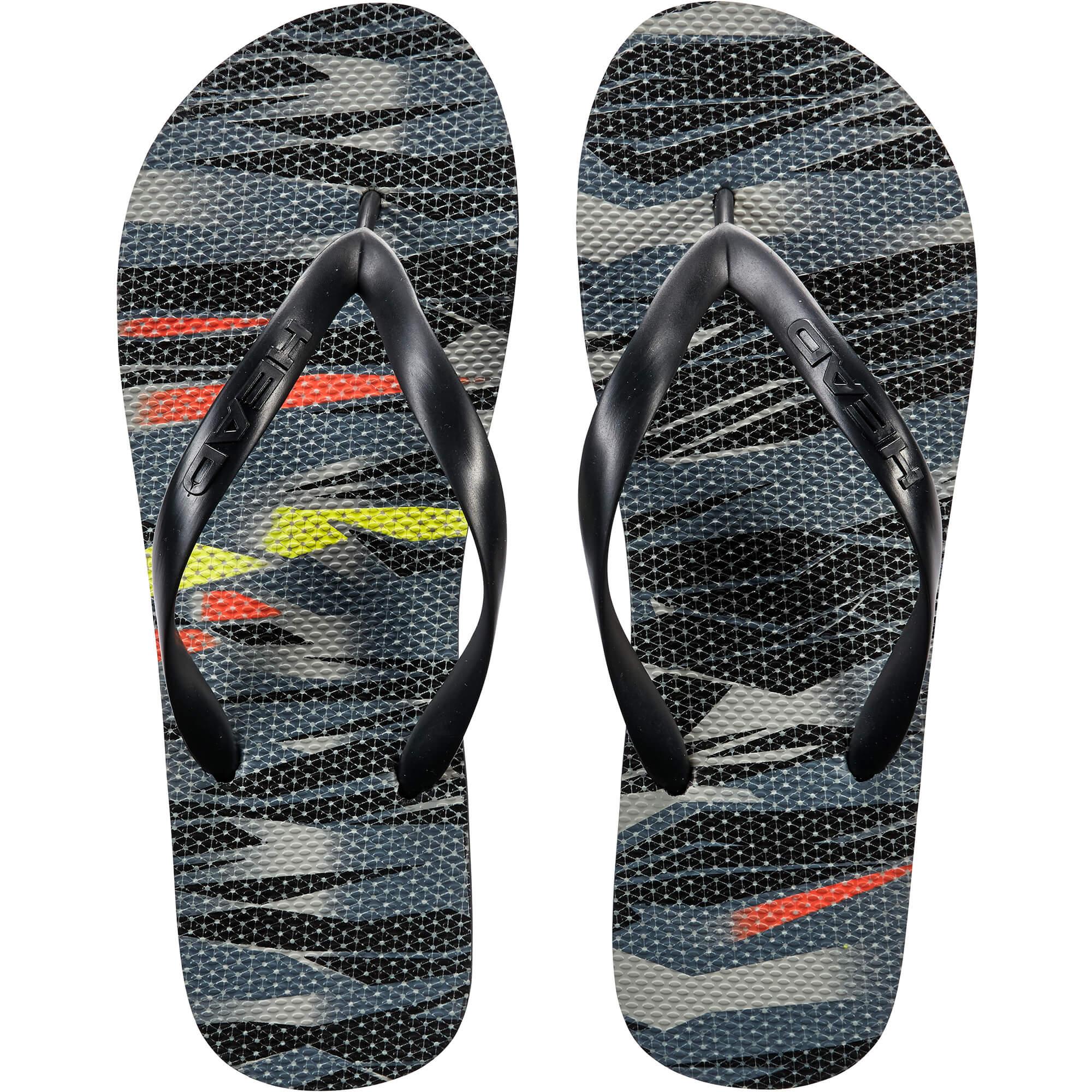Head Printed Flip Flops Black/Blue