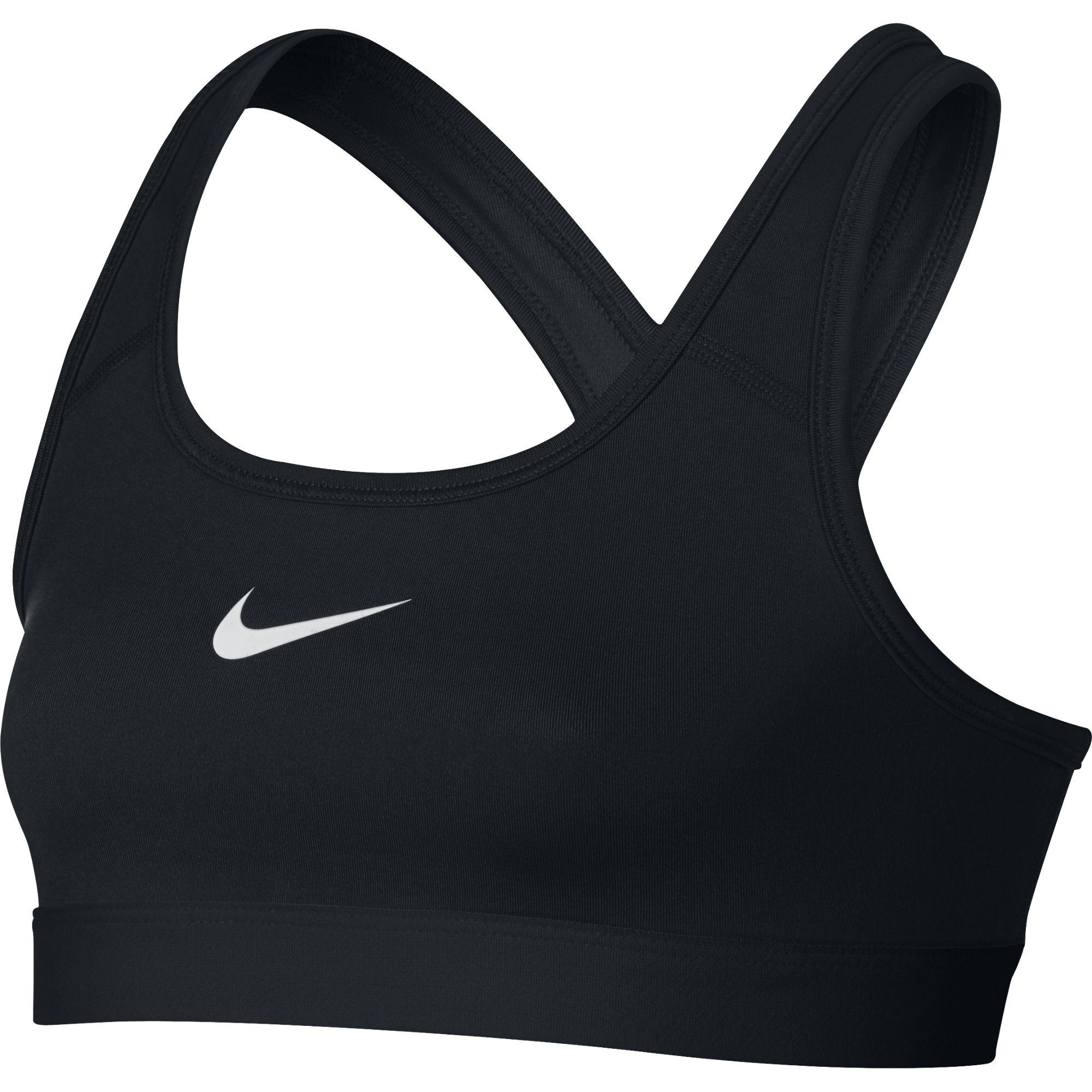 Nike Girls Pro Sports Bra - Black/White - Tennisnuts.com