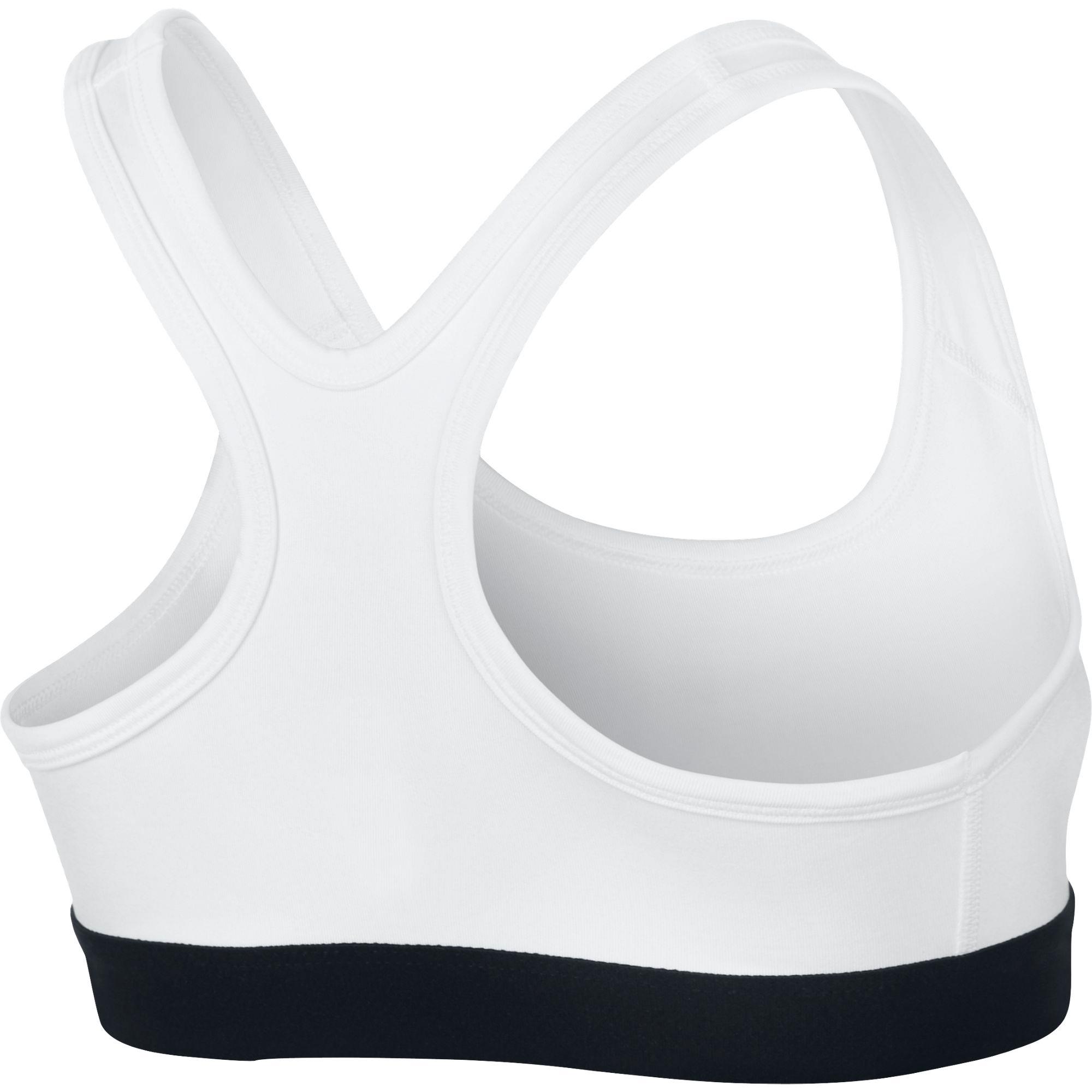 white nike pro sports bra