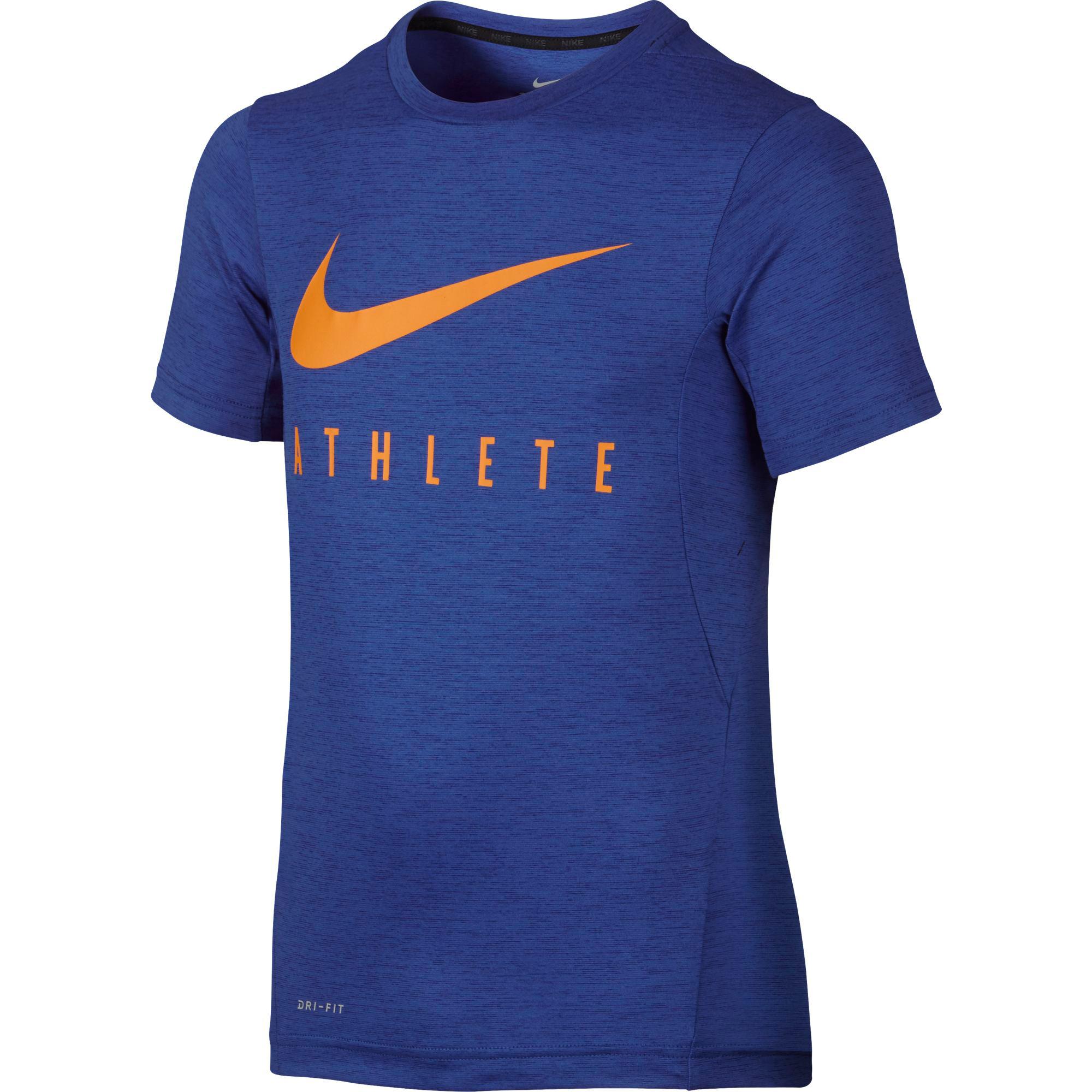 nike athlete t shirt blue