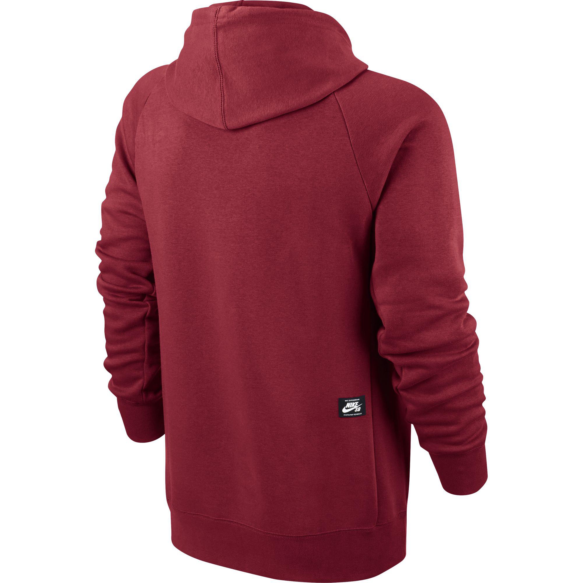 mens nike hoodie red