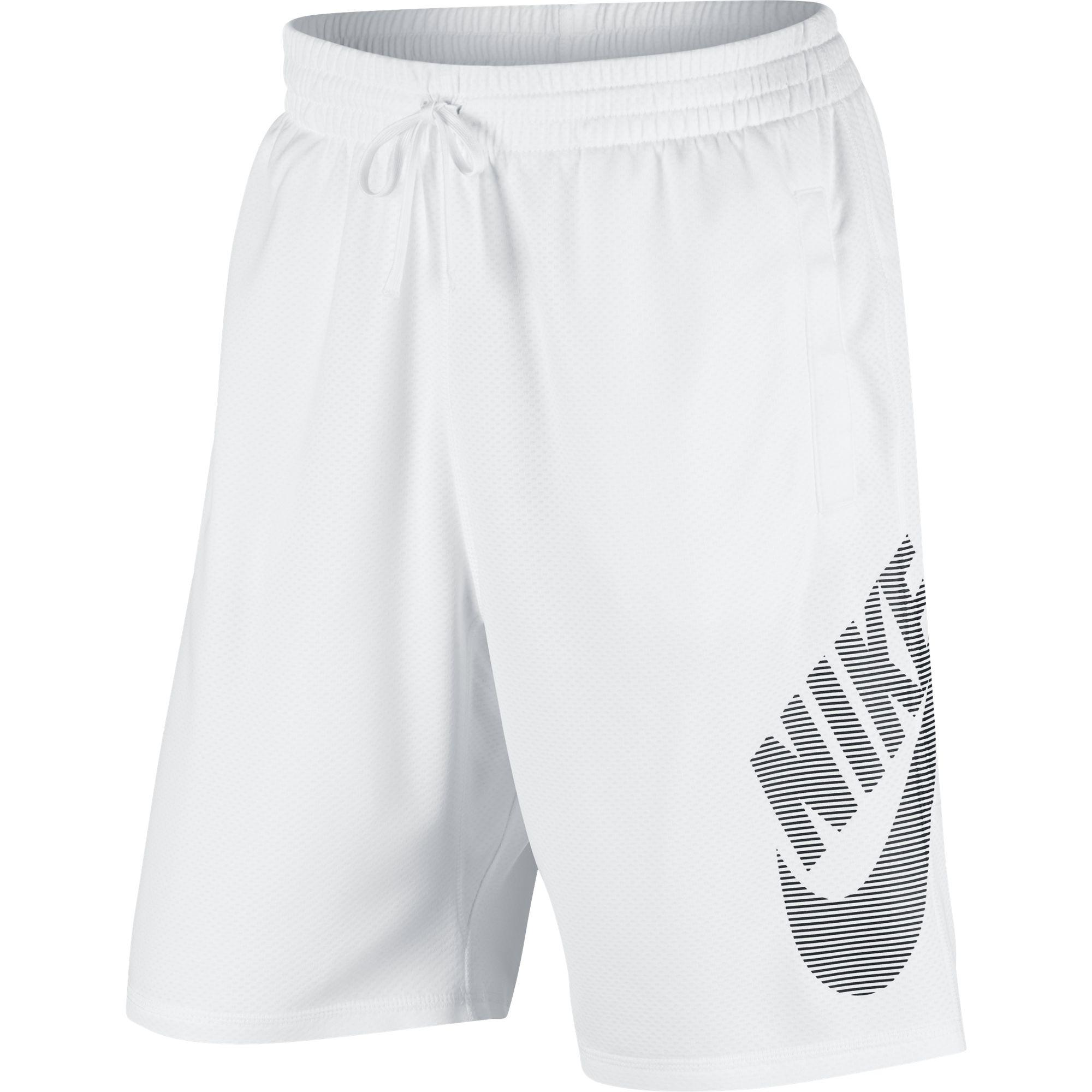 white dri fit shorts