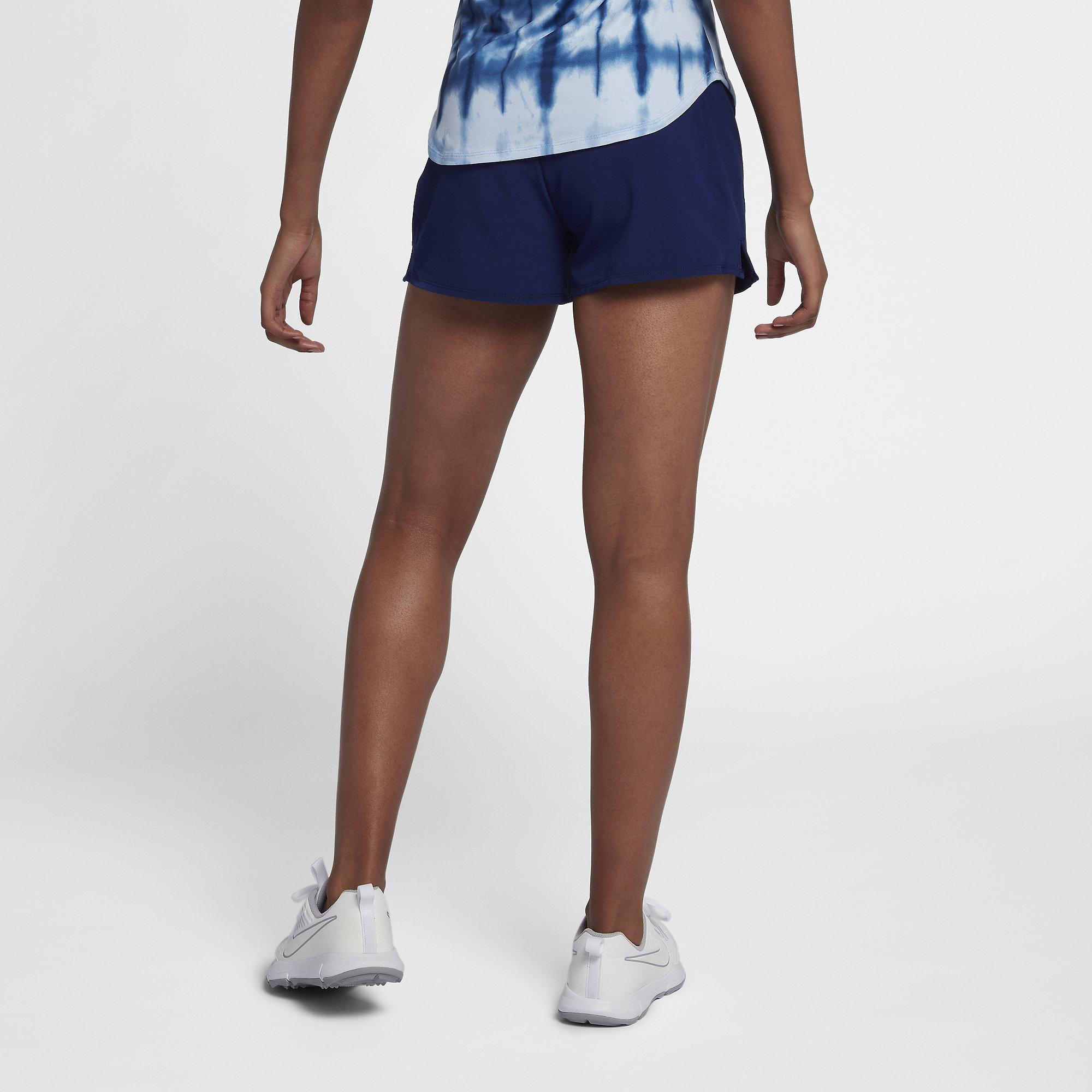 Nike Womens Flex Pure Tennis Shorts Blue Void