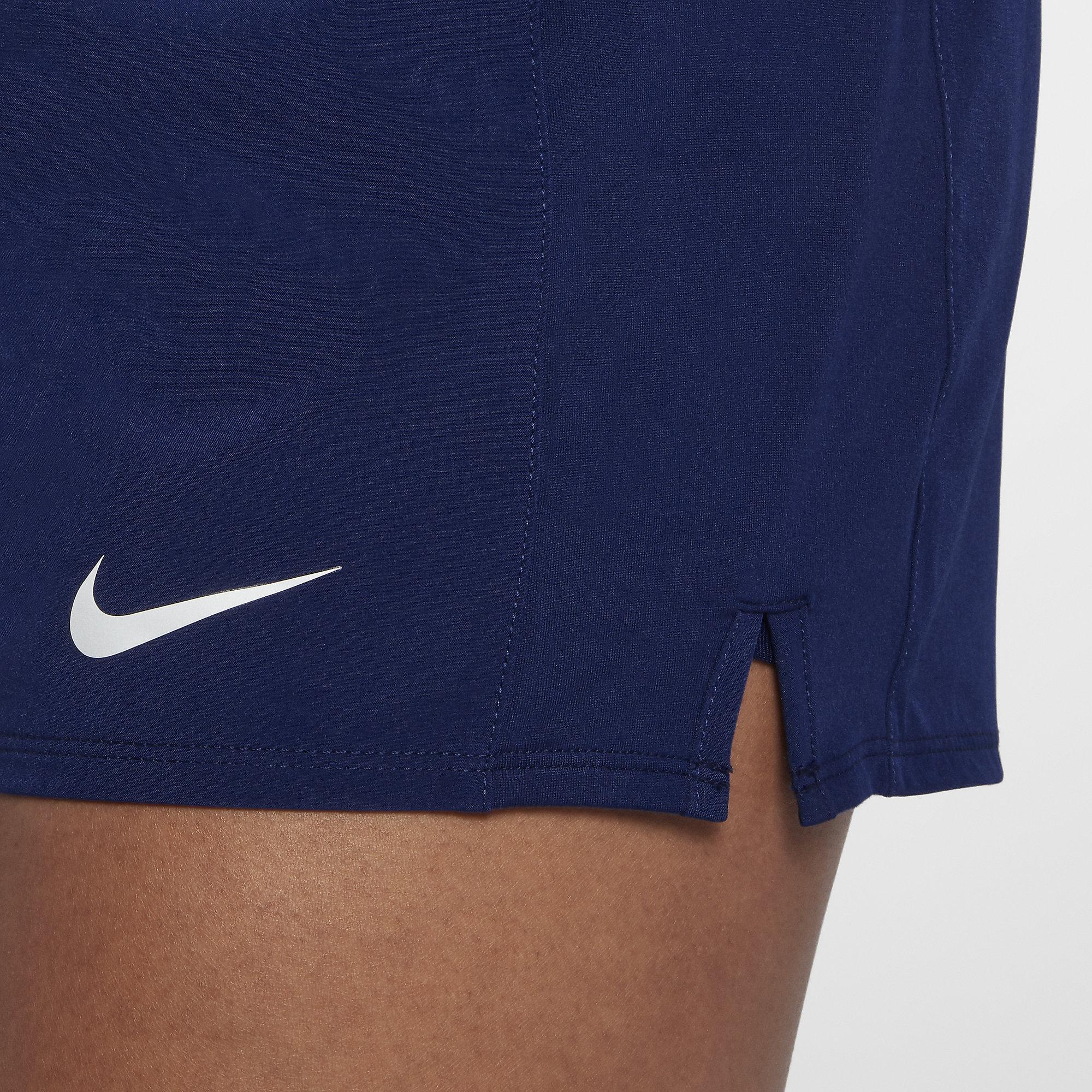 Nike Womens Flex Pure Tennis Shorts - Blue Void - Tennisnuts.com