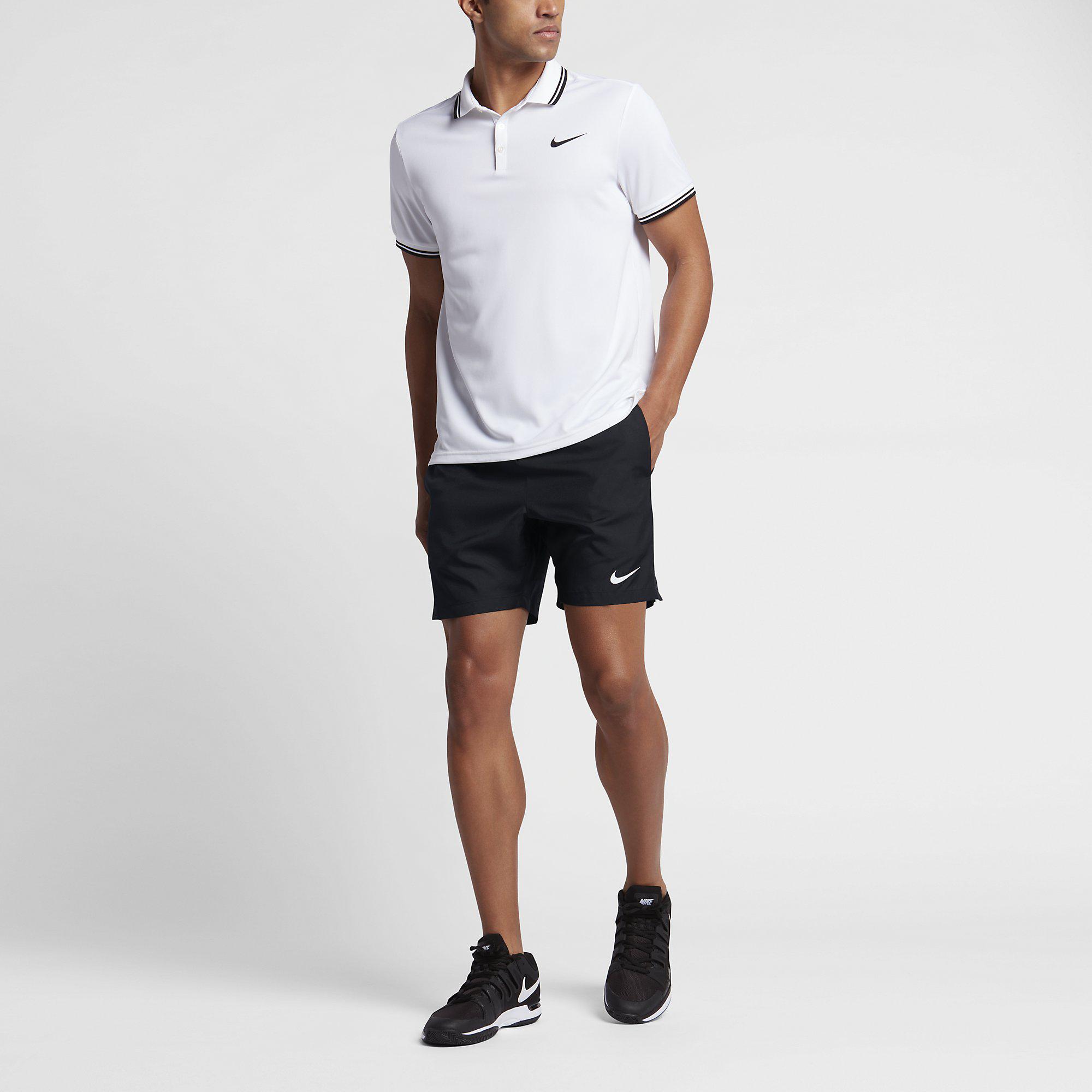 Nike Mens Dry 7 Inch Tennis Shorts - Black - Tennisnuts.com