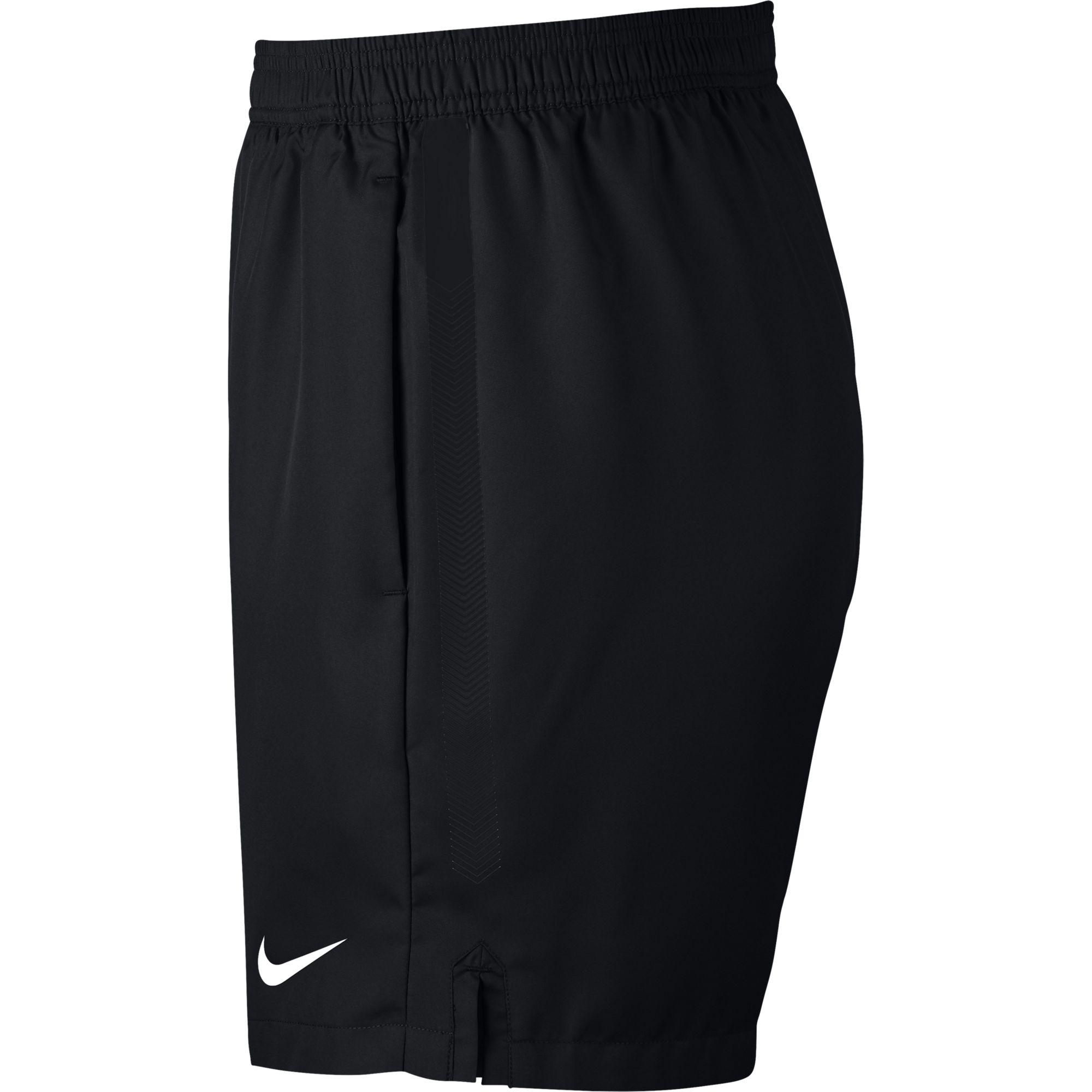 Nike Mens Dry 7 Inch Tennis Shorts - Black/White - Tennisnuts.com
