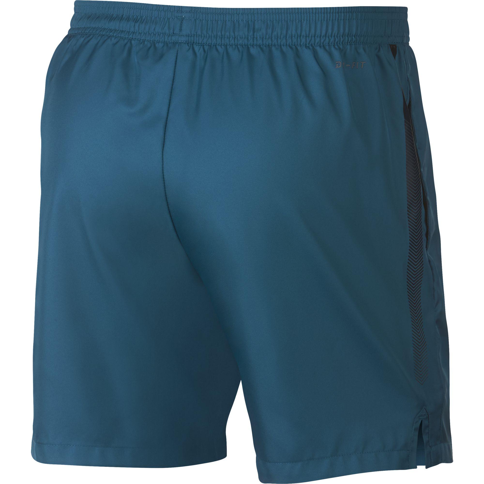 Nike Mens Dry 7 Inch Tennis Shorts - Green Abyss/Black - Tennisnuts.com