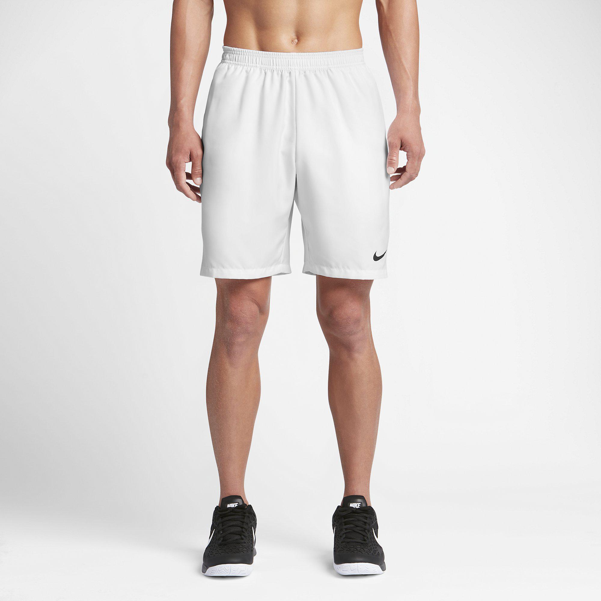 Nike Mens Dry 9 Inch Tennis Shorts White