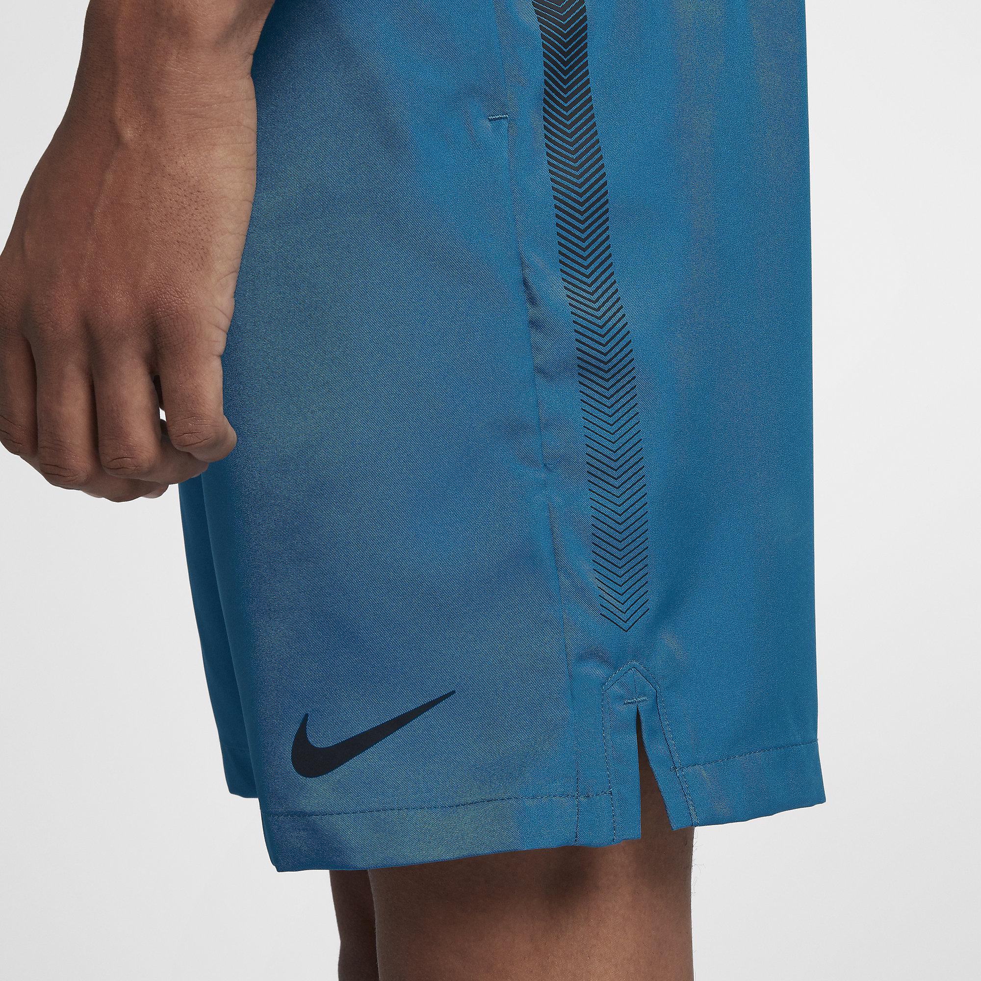 Nike Mens Dry 9 Inch Tennis Shorts - Green Abyss - Tennisnuts.com