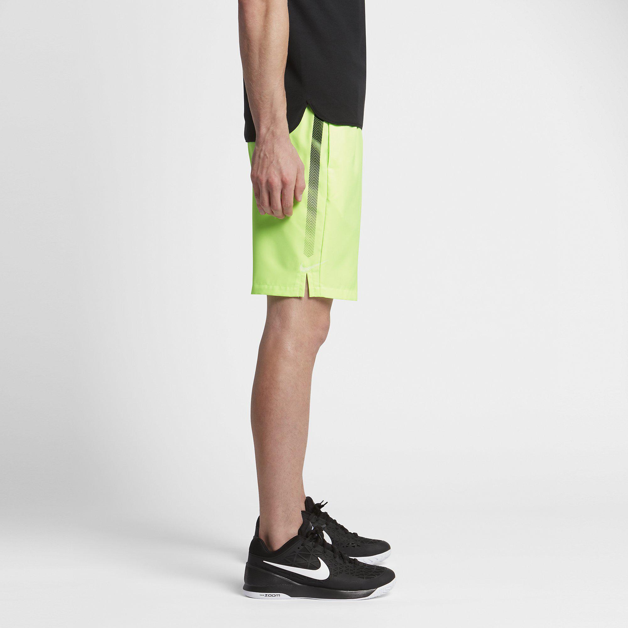Nike Mens Dry 9 Inch Tennis Shorts Ghost Green