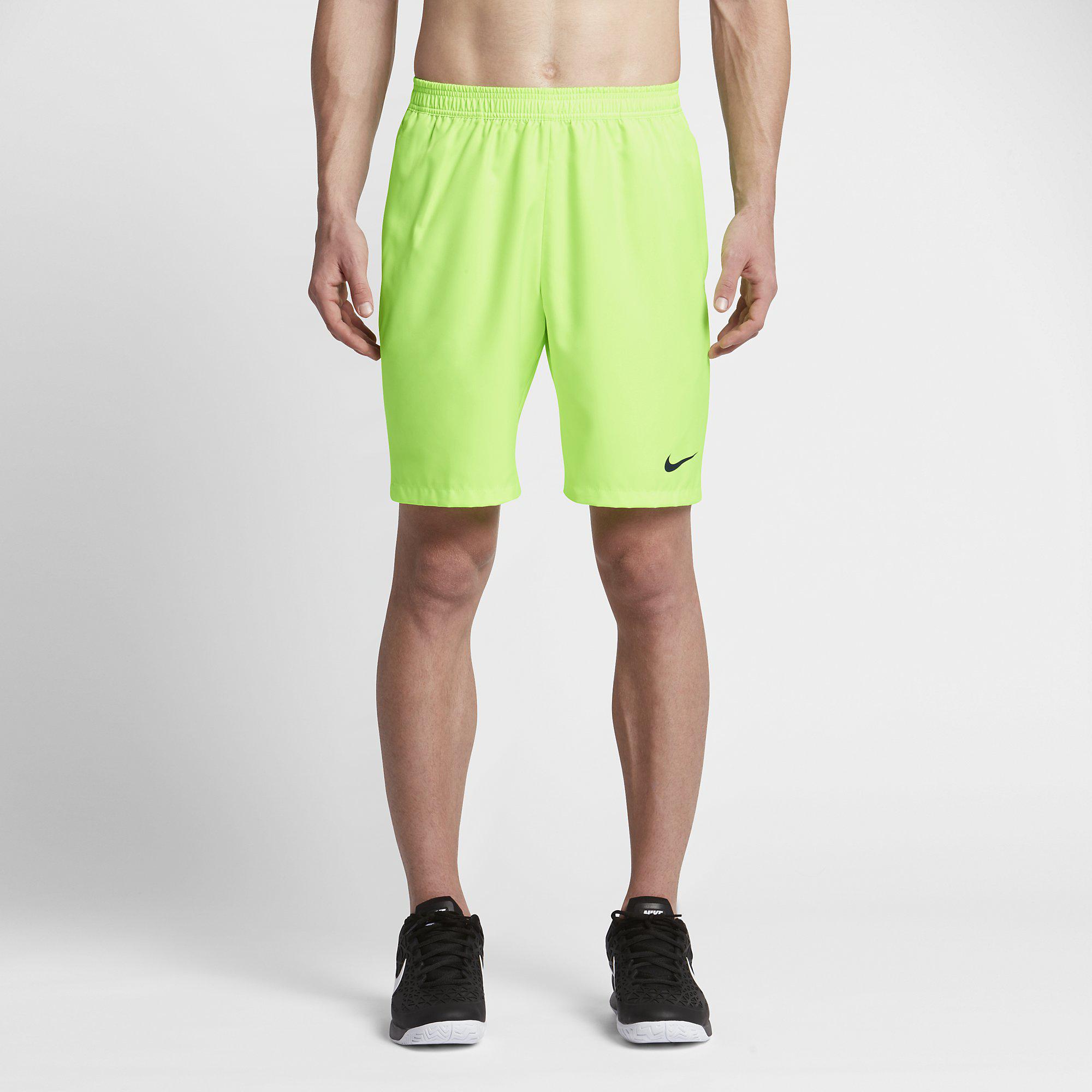 Nike Mens Dry 9 Inch Tennis Shorts Ghost Green
