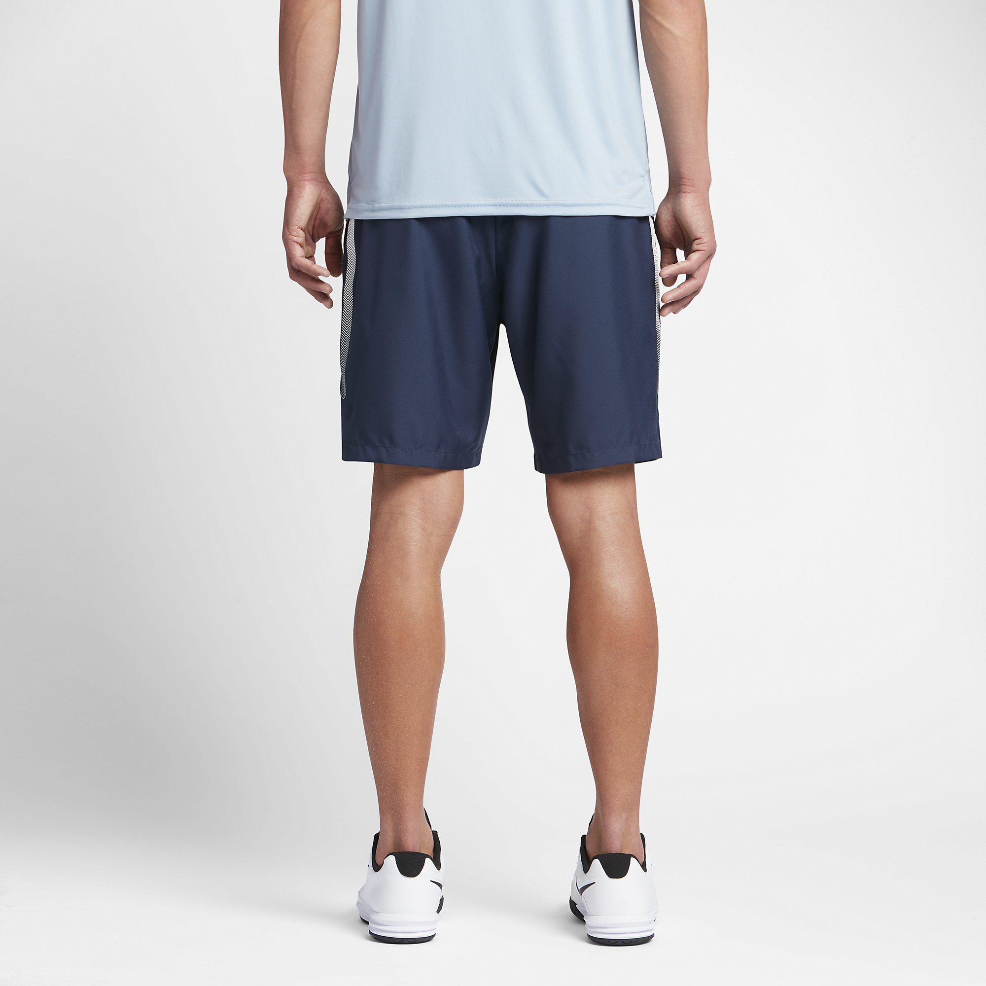 Nike Mens Dry 9 Inch Tennis Shorts - Midnight Navy - Tennisnuts.com