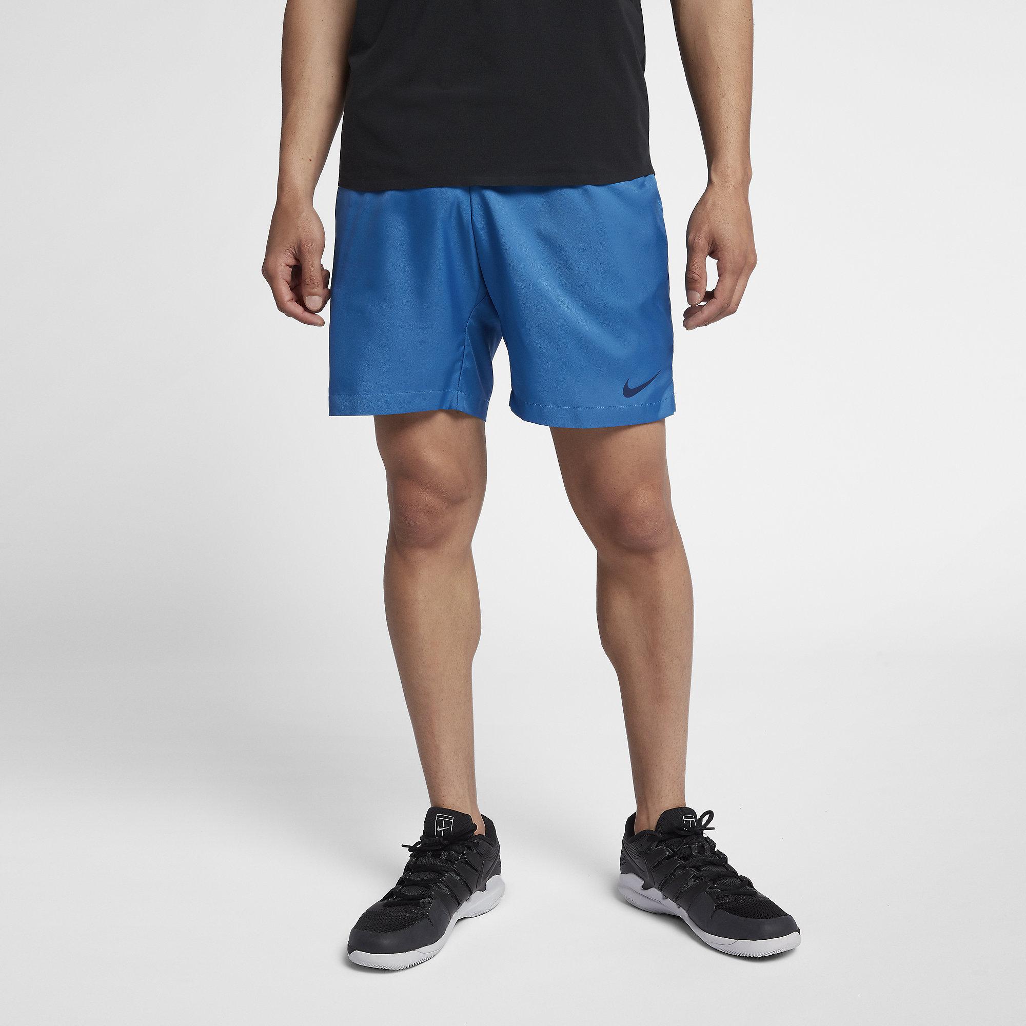 Nike Mens Dry 9 Inch Tennis Shorts - Military Blue/Blue Void ...