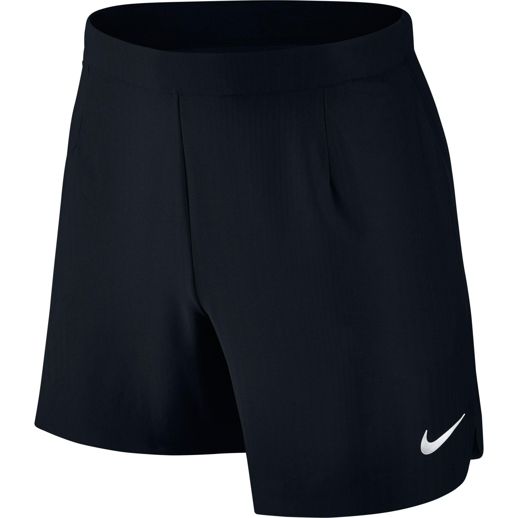 Nike Mens Flex 7 Inch Tennis Shorts - Black - Tennisnuts.com