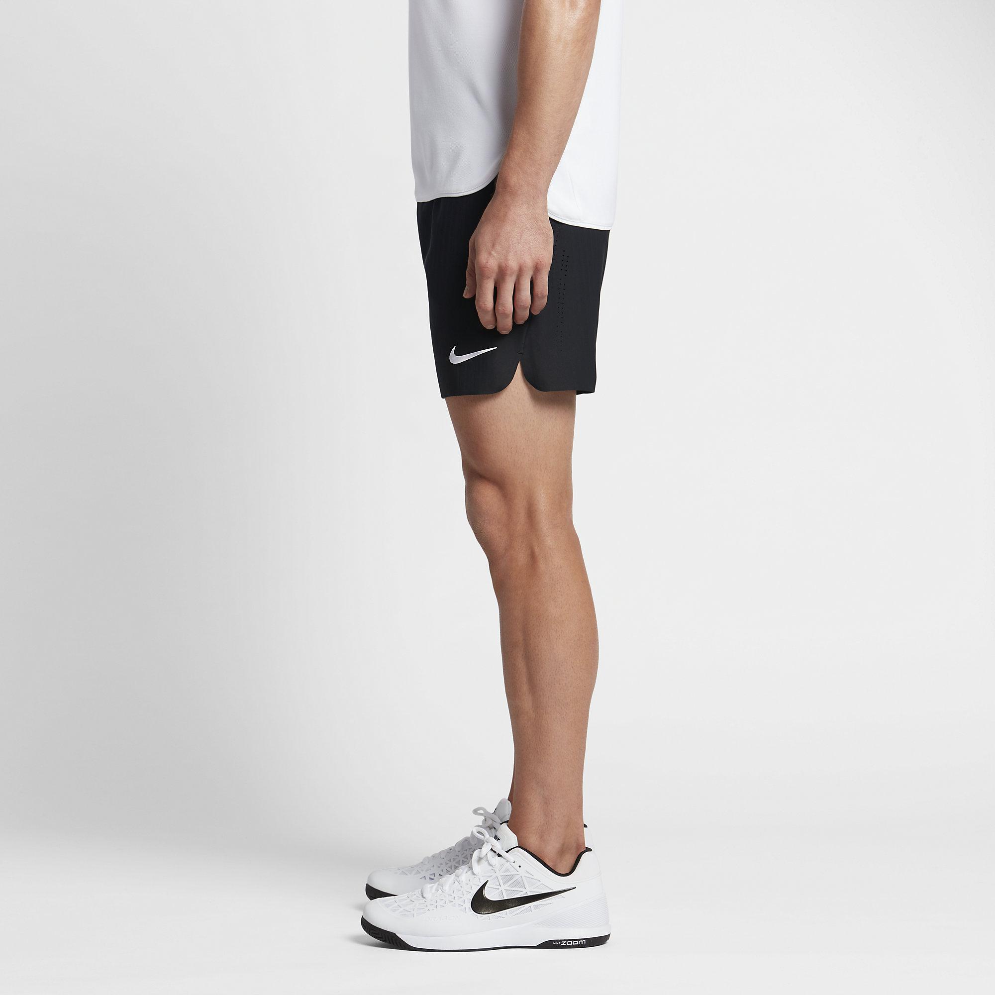 Nike Mens Flex 7 Inch Tennis Shorts - Black - Tennisnuts.com