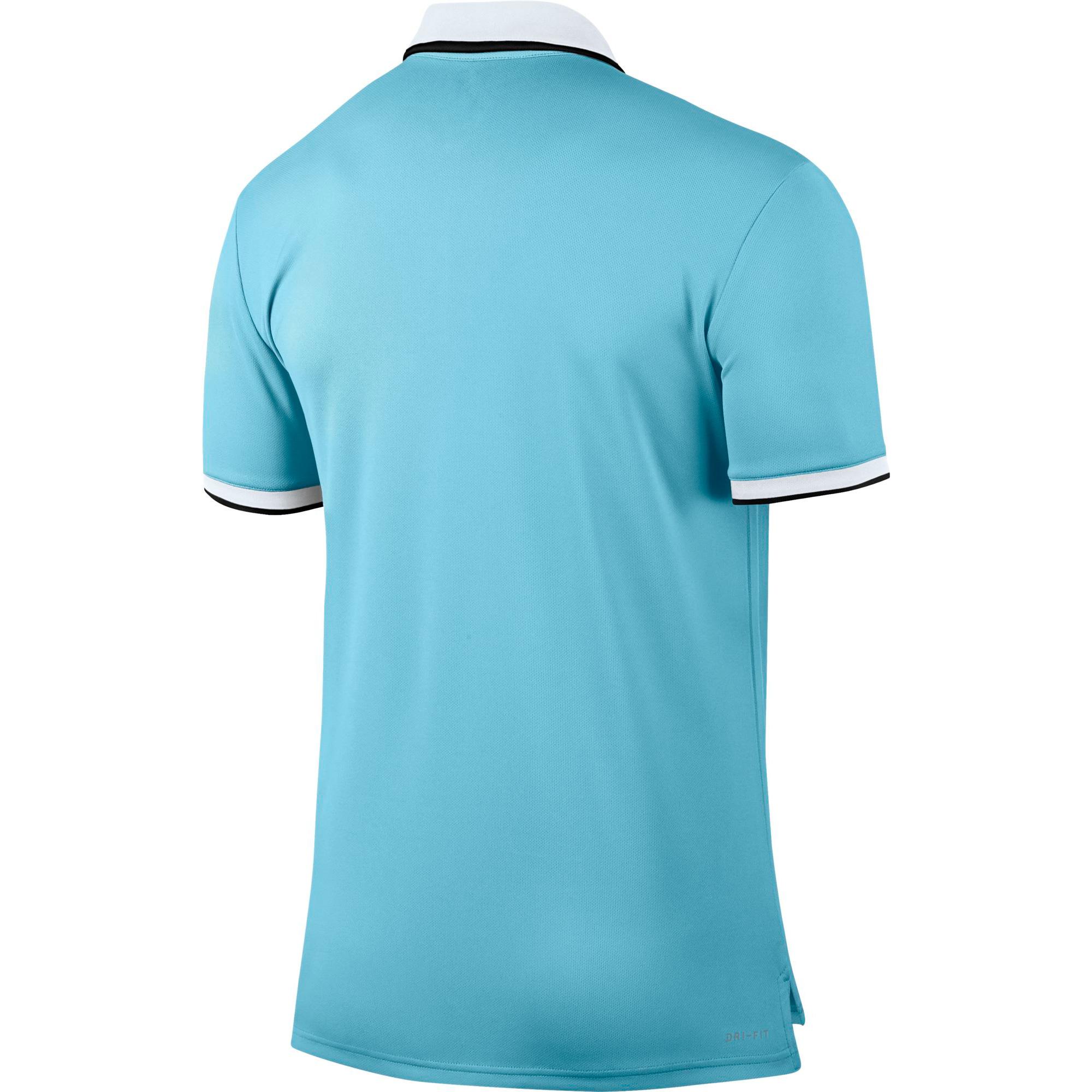 Nike Mens Dry Tennis Polo - Vivid Sky Blue - Tennisnuts.com