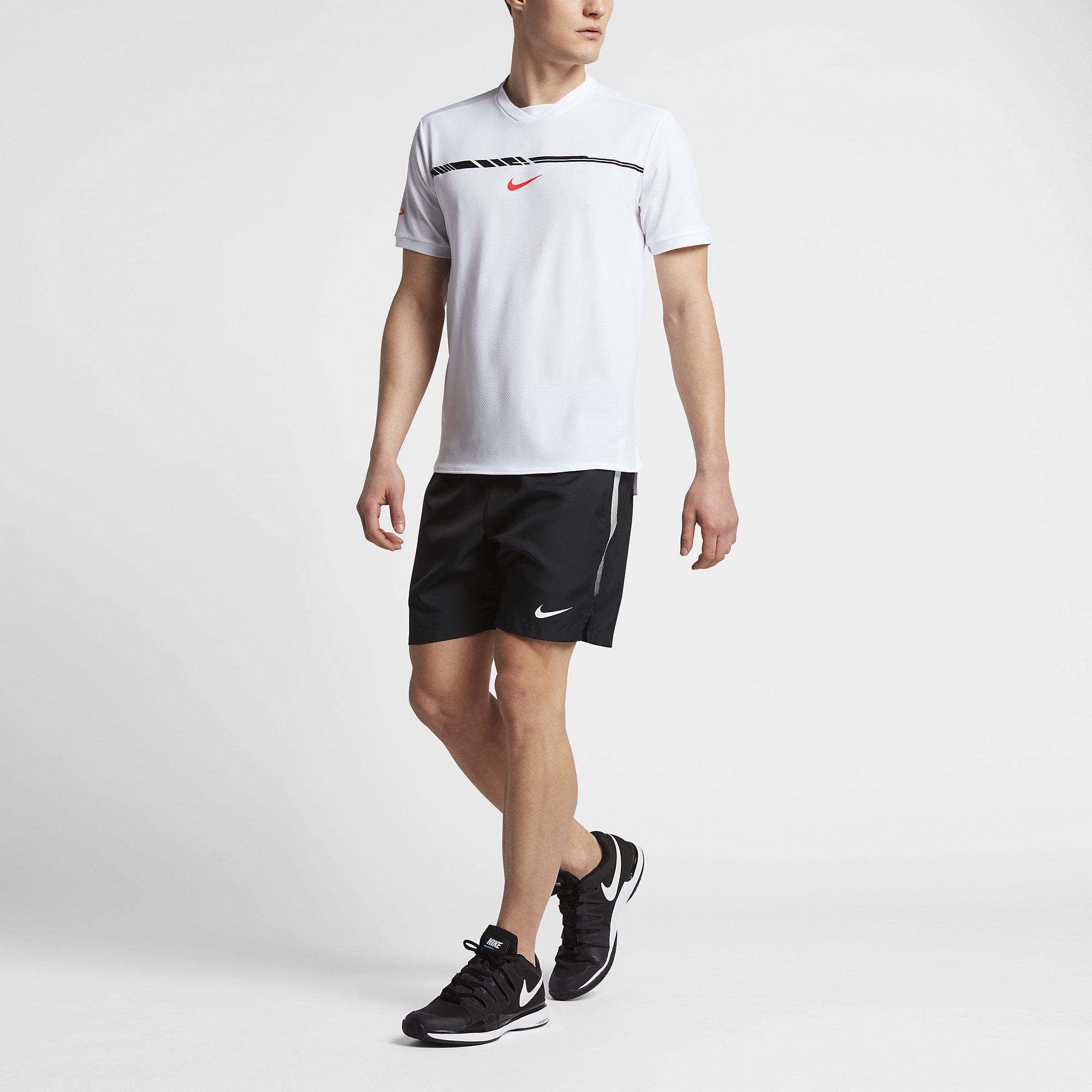 Nike Mens AeroReact Rafa Challenger Top - White/Hyper Orange -  Tennisnuts.com