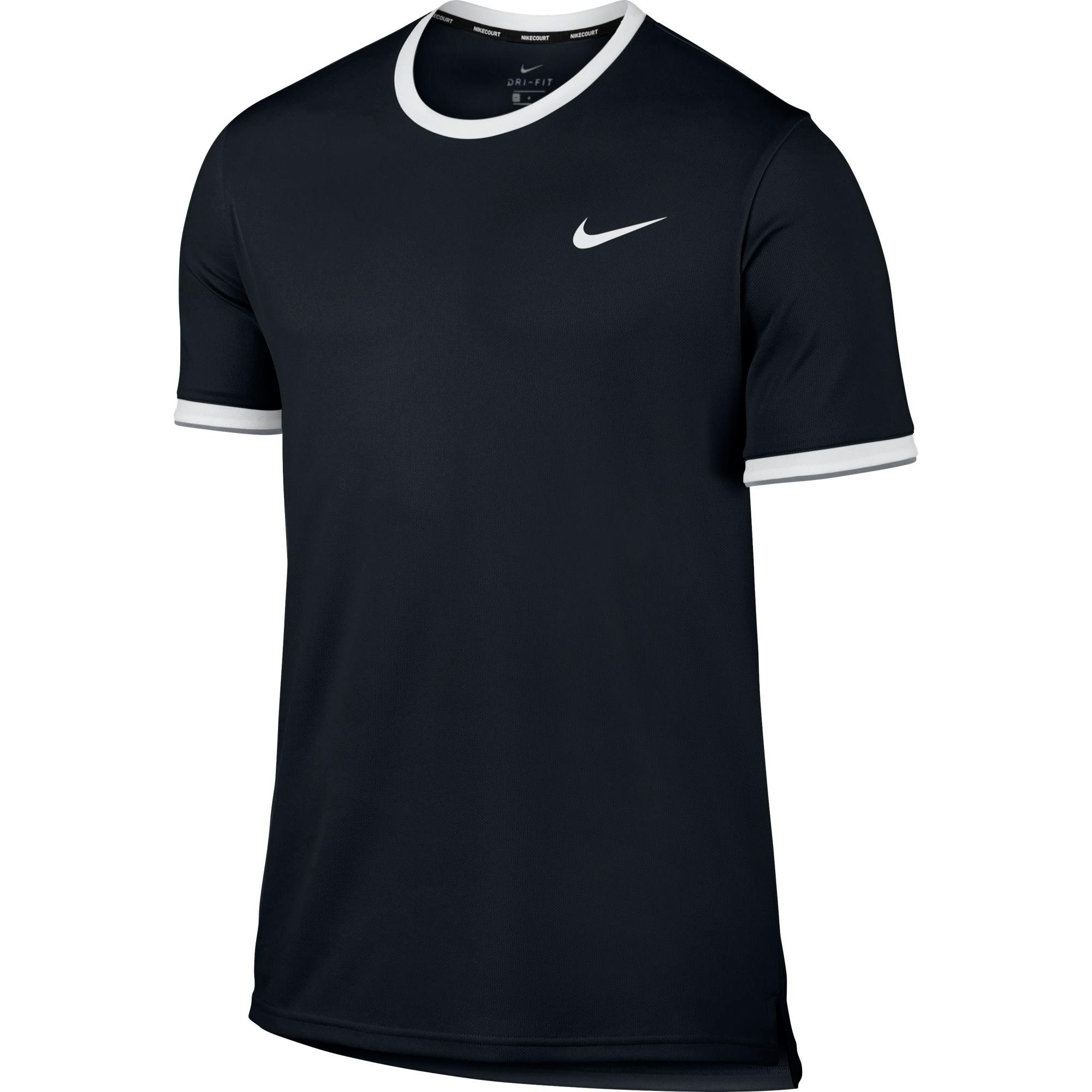 Nike Mens Court Dry Tennis Top - Black - Tennisnuts.com