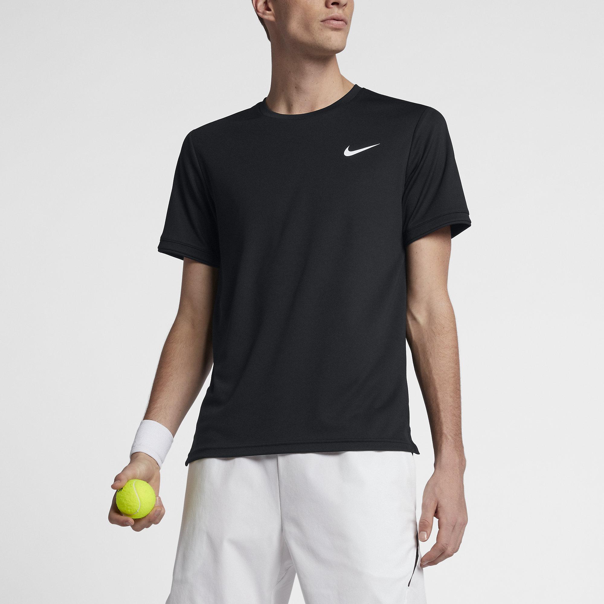 Nike Mens Dry Tennis Top Black