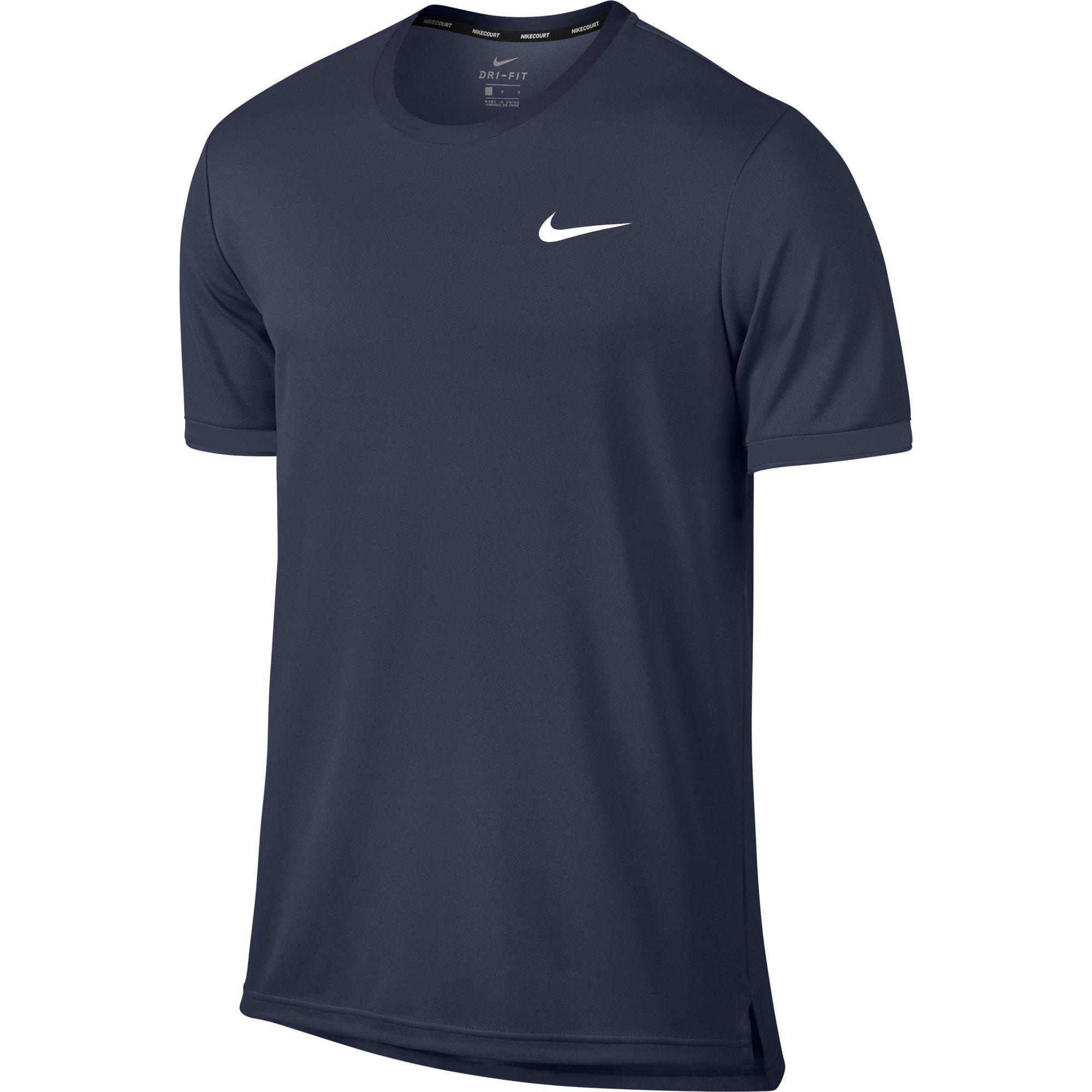 Nike Mens Court Dry Tennis Top - Navy - Tennisnuts.com