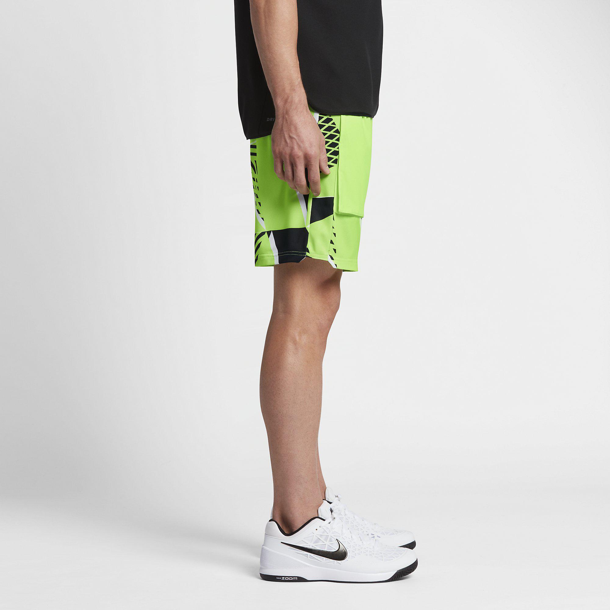 Nike Mens Dry 9 Inch Tennis Shorts Ghost Green