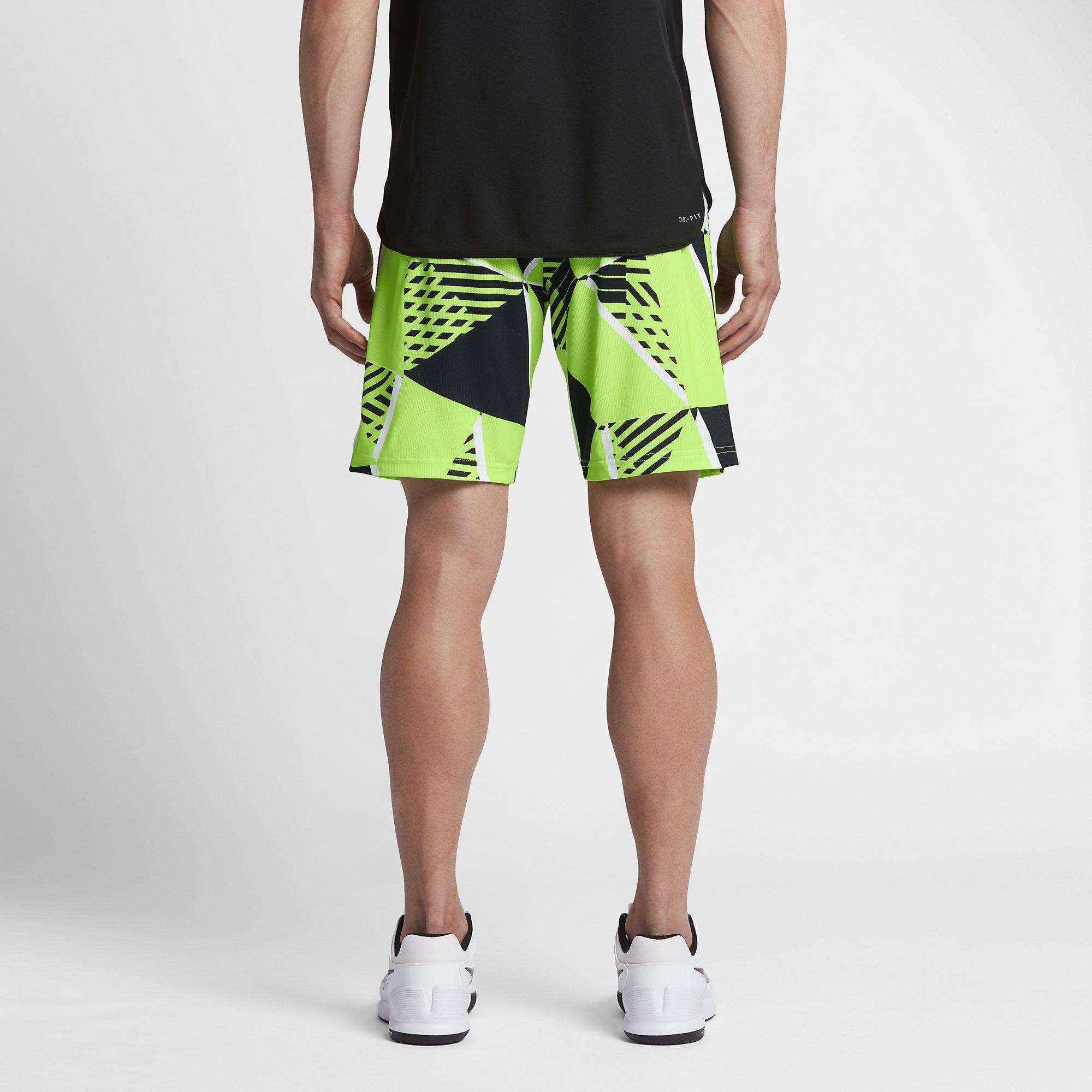 Nike Mens Dry 9 Inch Tennis Shorts Ghost Green
