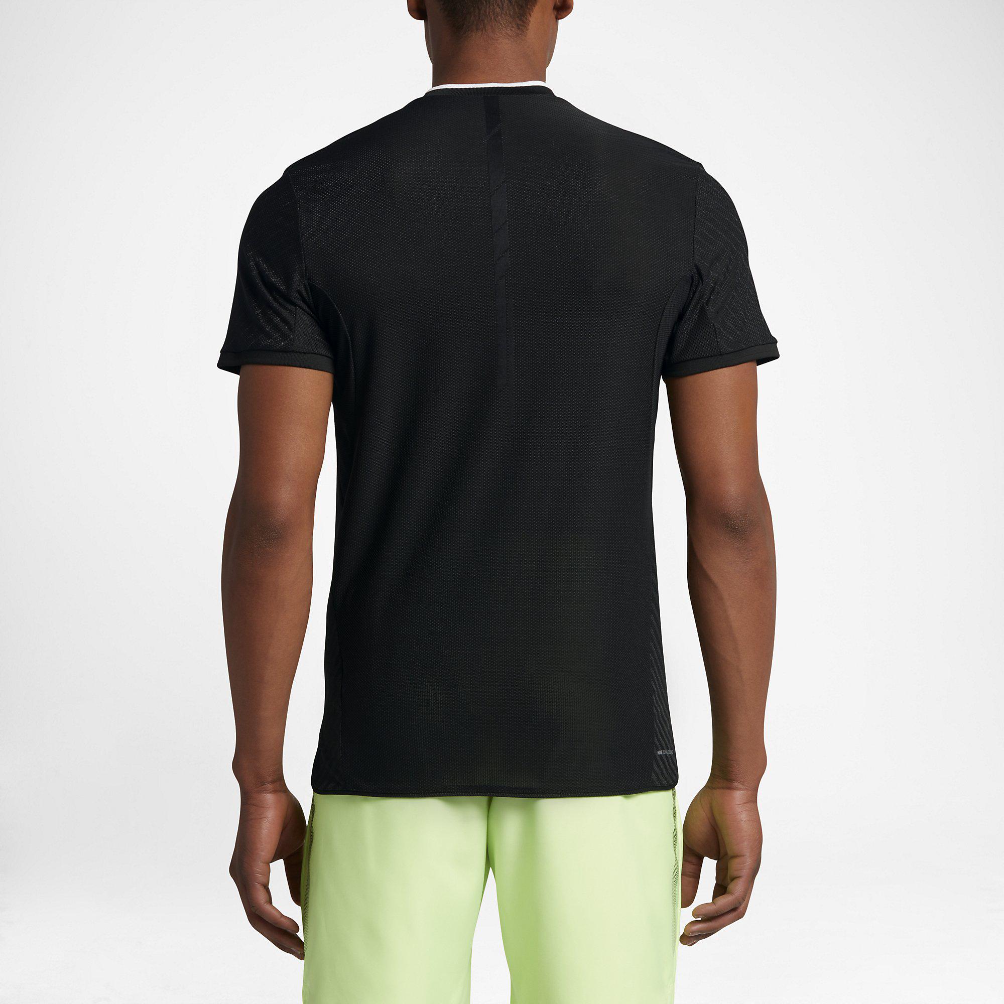 Nike Mens Zonal Cooling Advantage Polo - Black - Tennisnuts.com