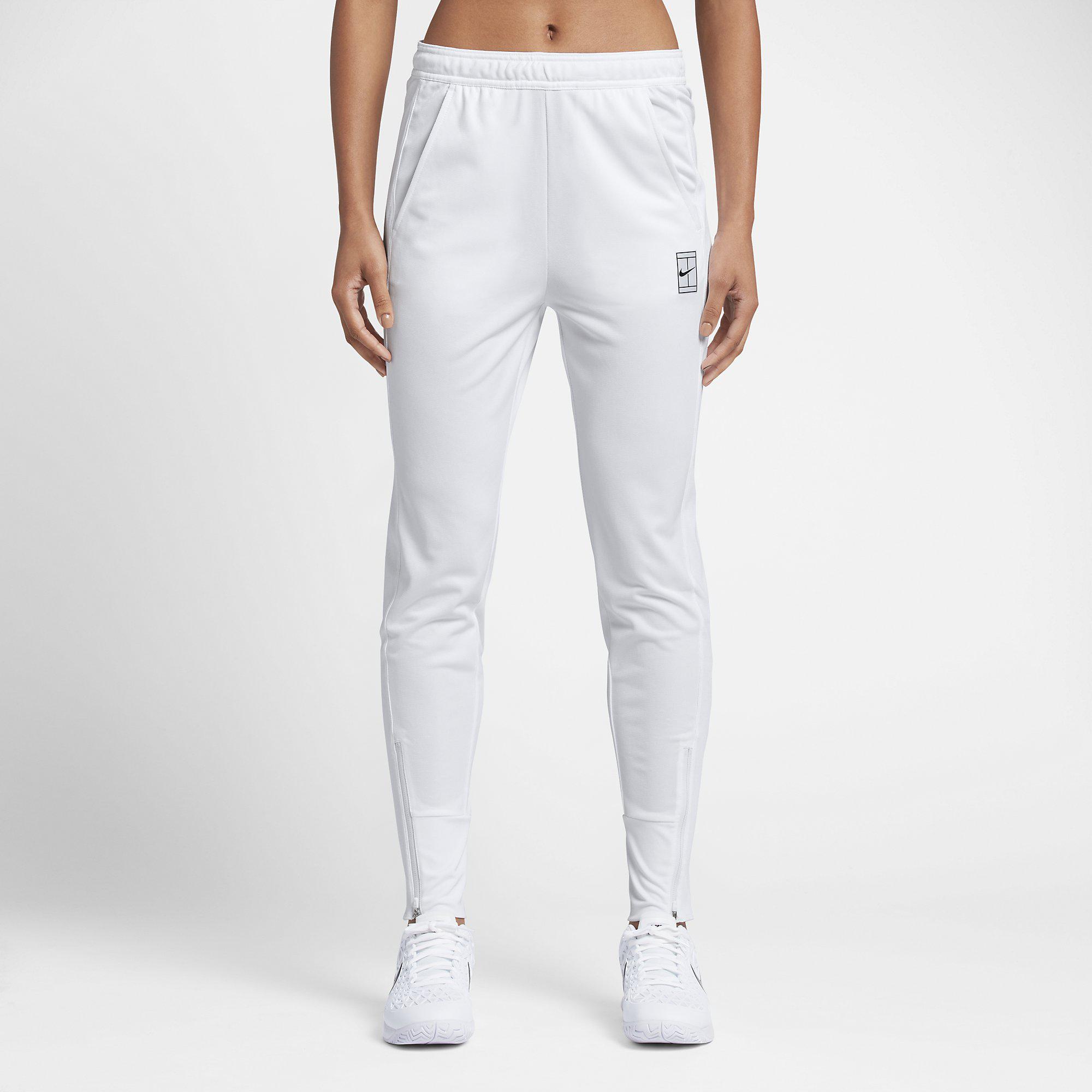 Nike Womens Dry Tennis Pants - White - Tennisnuts.com