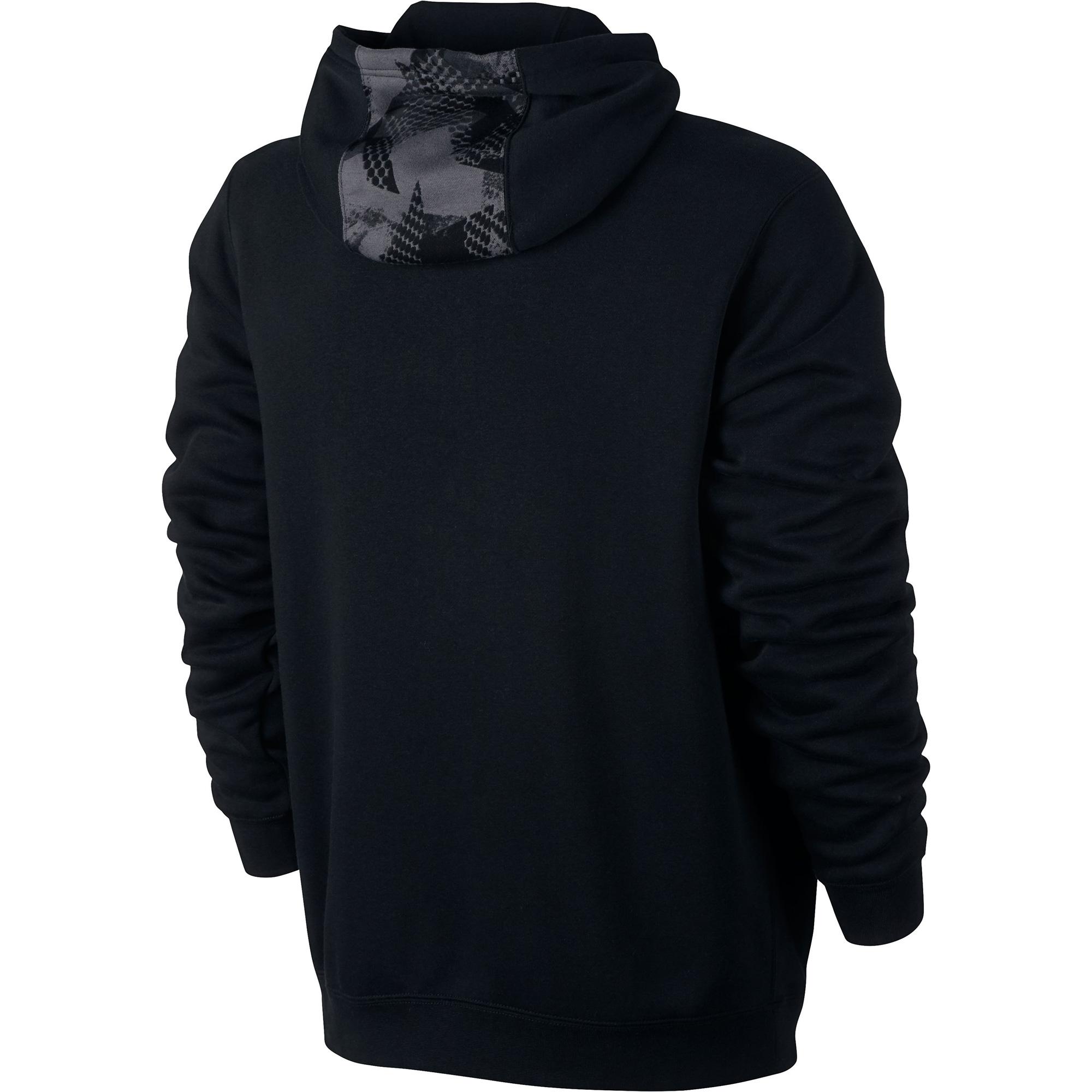 mens nike fleece hoodie black