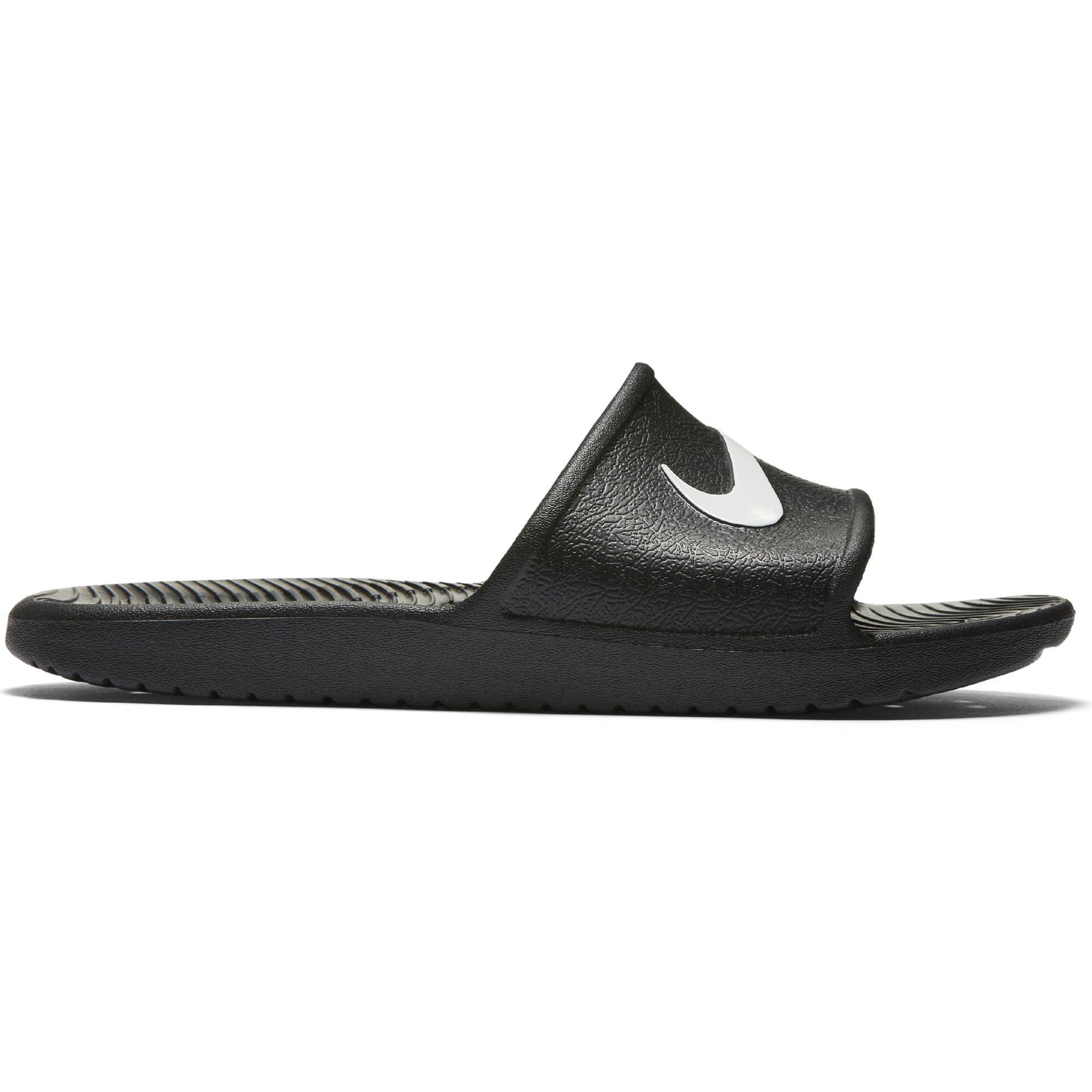 Nike Mens Kawa Shower Slide (Flip Flops) - Black/White - Tennisnuts.com