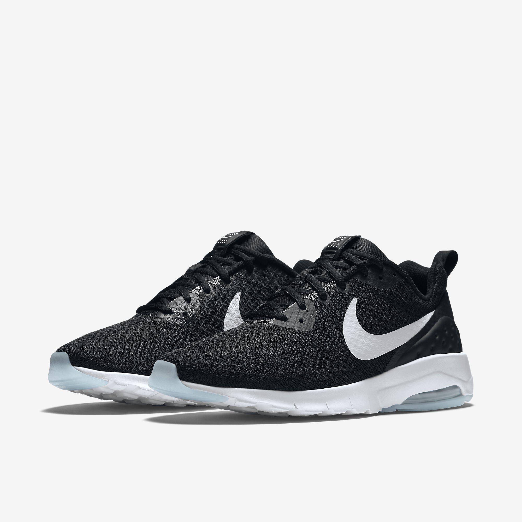 Nike Mens Air Max Motion Low Running Shoes - Black/White - Tennisnuts.com