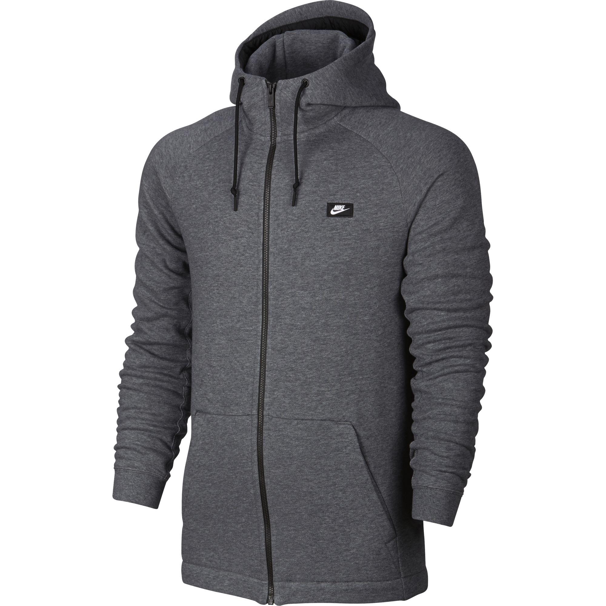 Nike Mens Sportwear Modern Hoodie - Carbon Heather - Tennisnuts.com