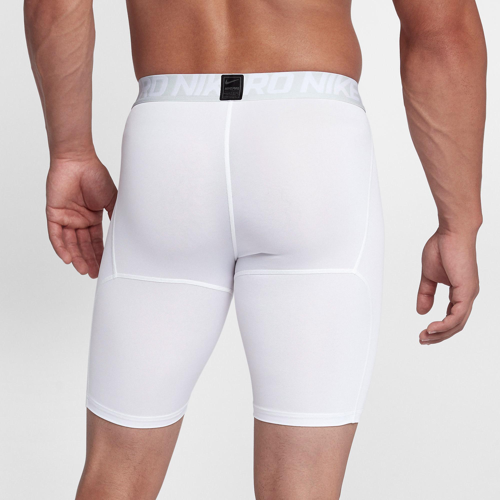 Nike Mens Pro Shorts - White - Tennisnuts.com