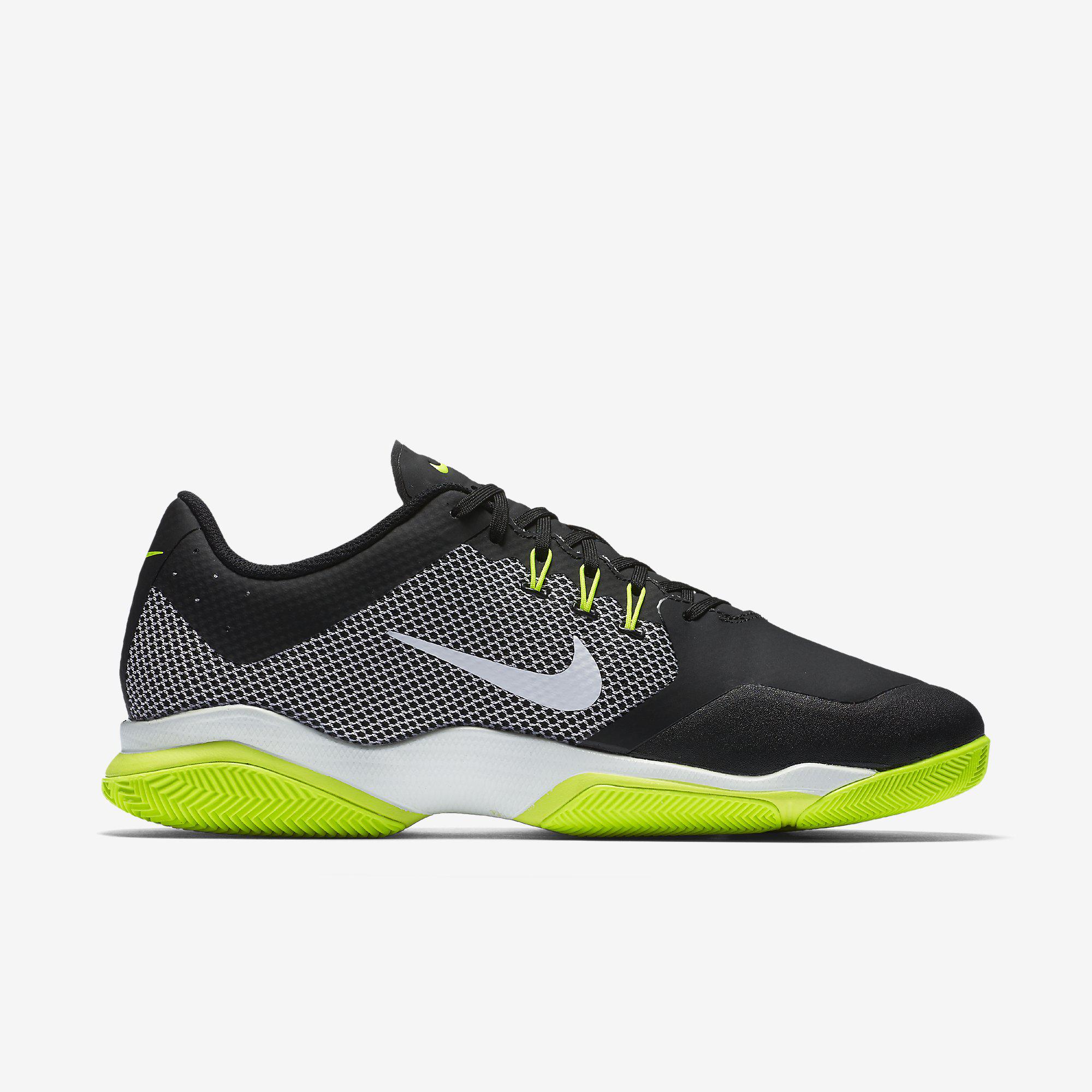 Nike Mens Air Zoom Ultra Tennis Shoes - Black/Volt - Tennisnuts.com