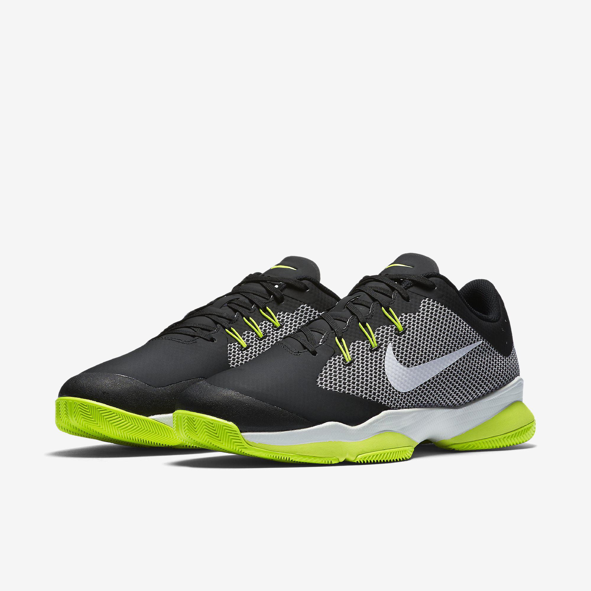Nike Mens Air Zoom Ultra Tennis Shoes - Black/Volt - Tennisnuts.com