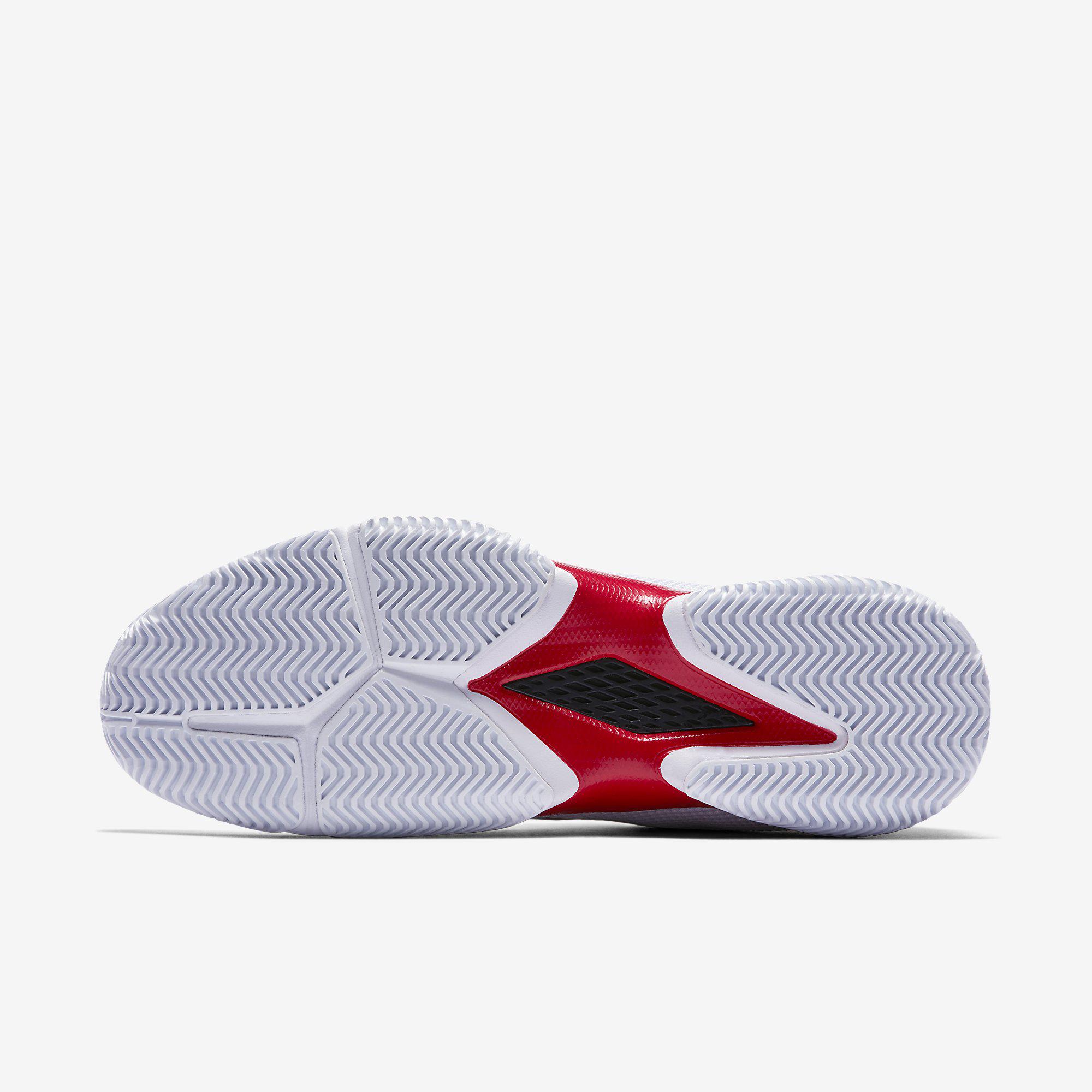 nike red and white tennis shoes