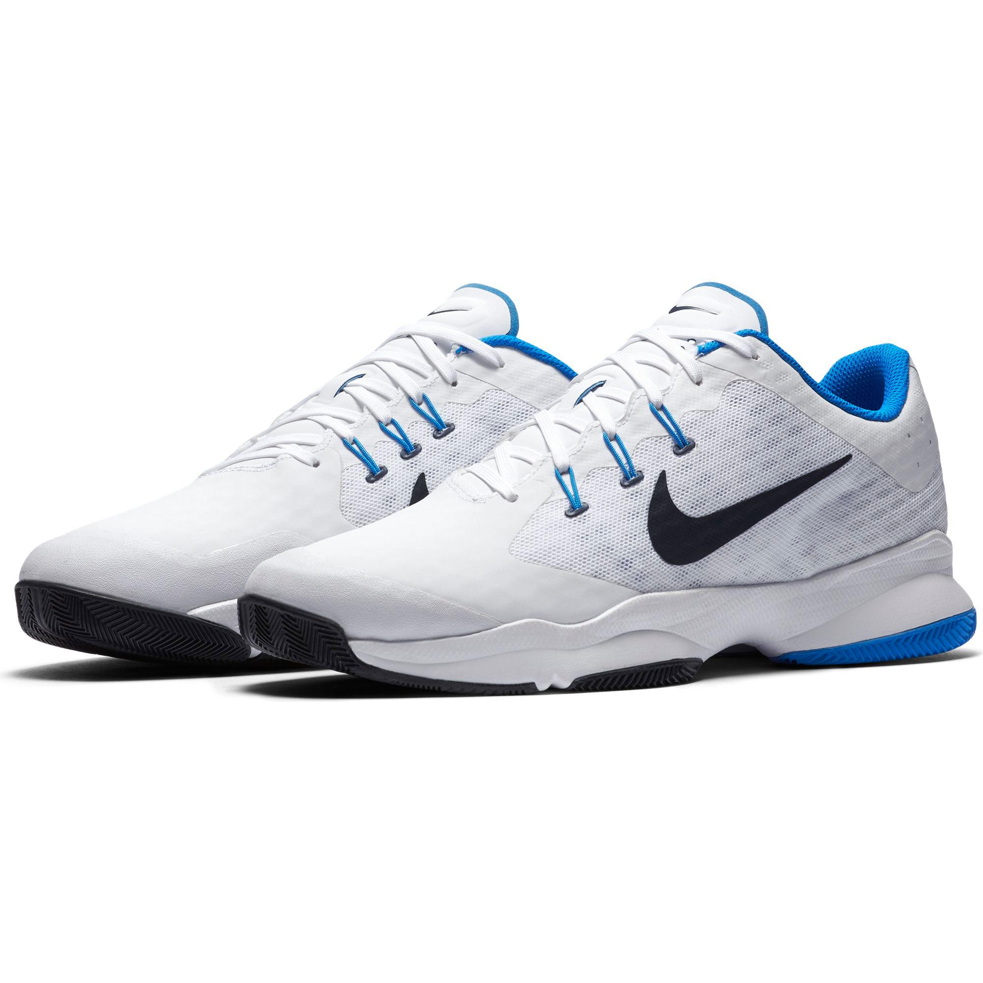 Nike Mens Air Zoom Ultra Tennis Shoes - White/Blue - Tennisnuts.com