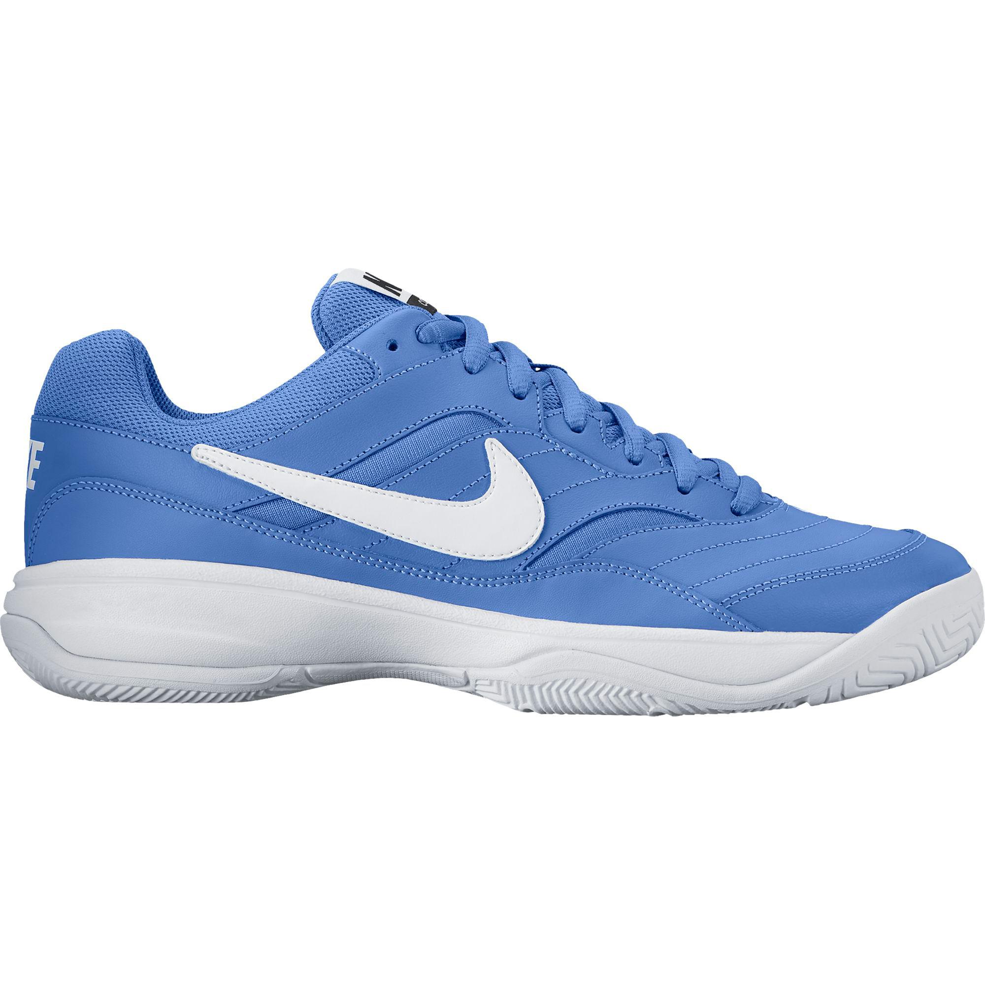 Nike Mens Court Lite Tennis Shoes - Medium Blue/White - Tennisnuts.com