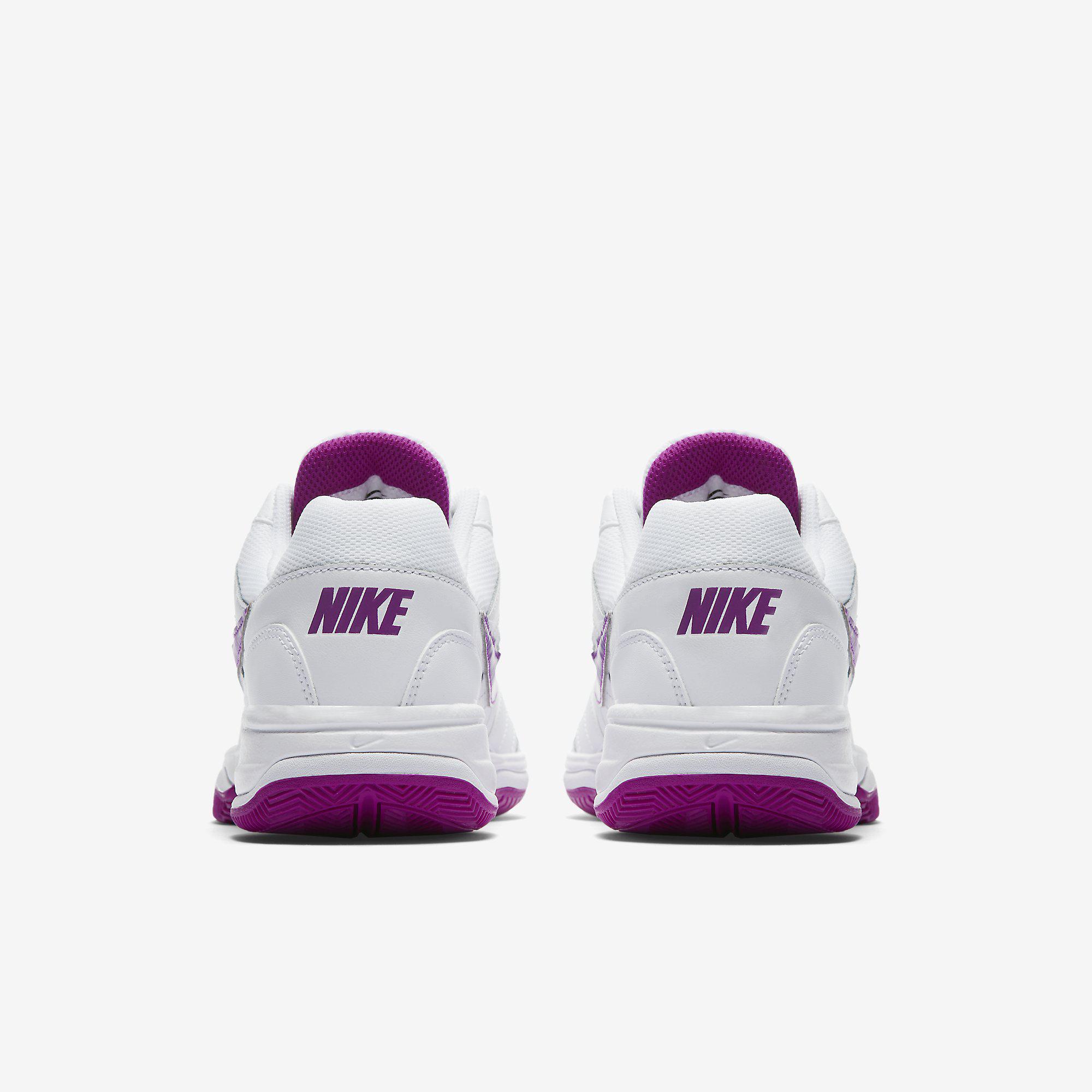 Nike Womens Court Lite Tennis Shoes - White/Vivid Purple - Tennisnuts.com